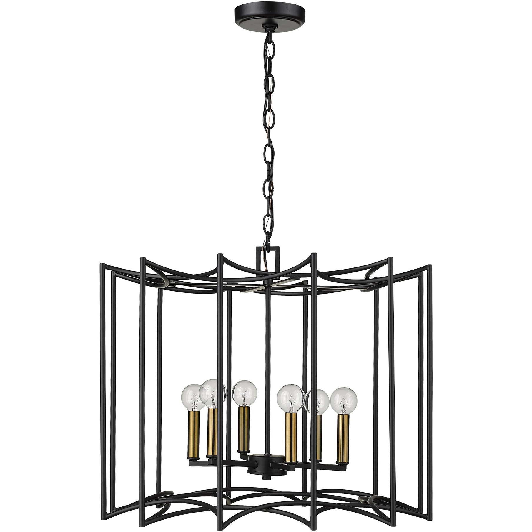 Rhian 8-Light Matte Black Pendant