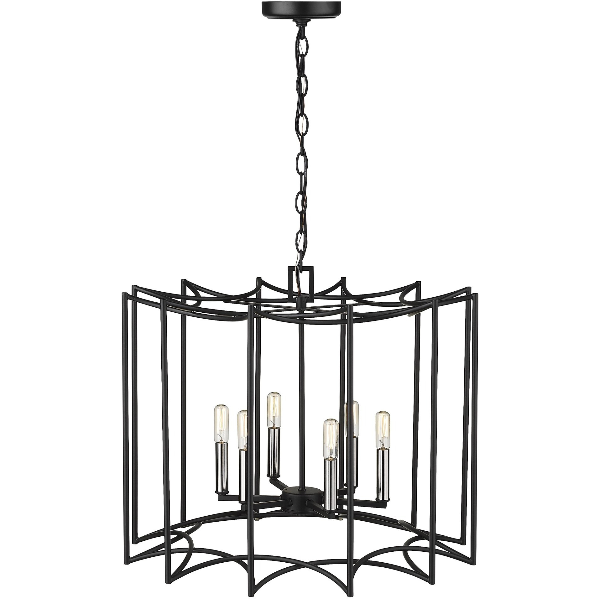 Rhian 8-Light Matte Black Pendant