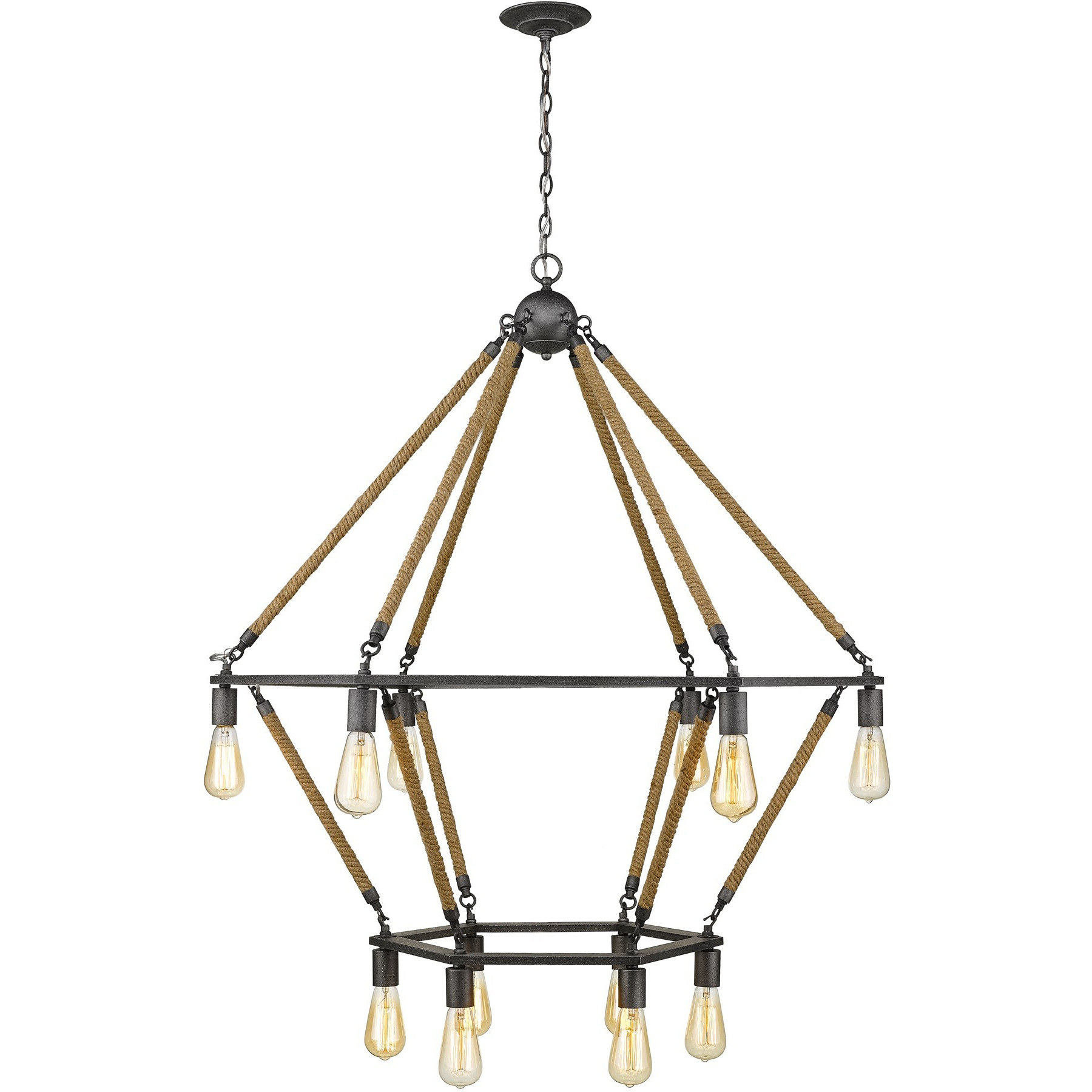 Holden 12-Light Antique Gray Wagon Wheel Chandelier