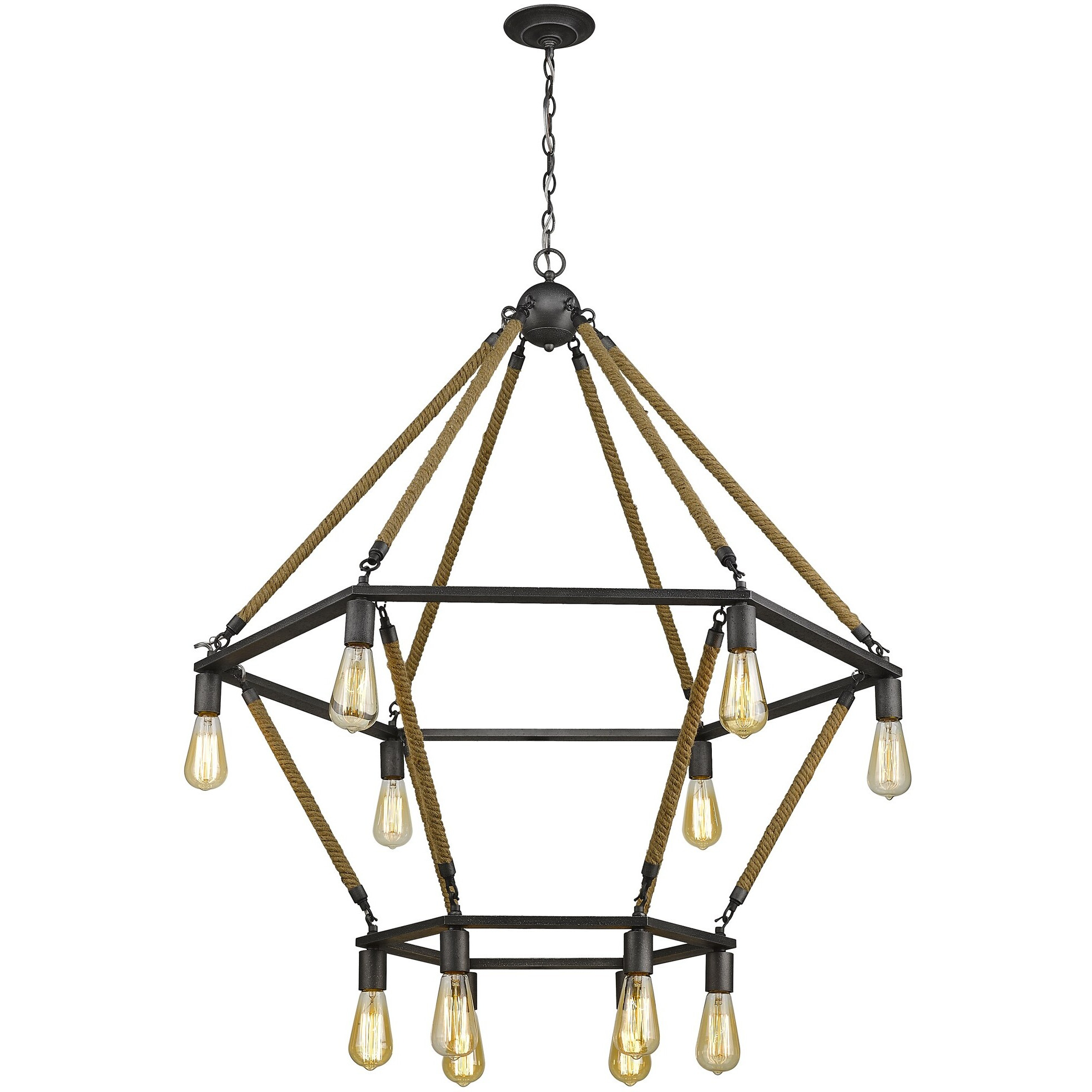 Holden 12-Light Antique Gray Wagon Wheel Chandelier