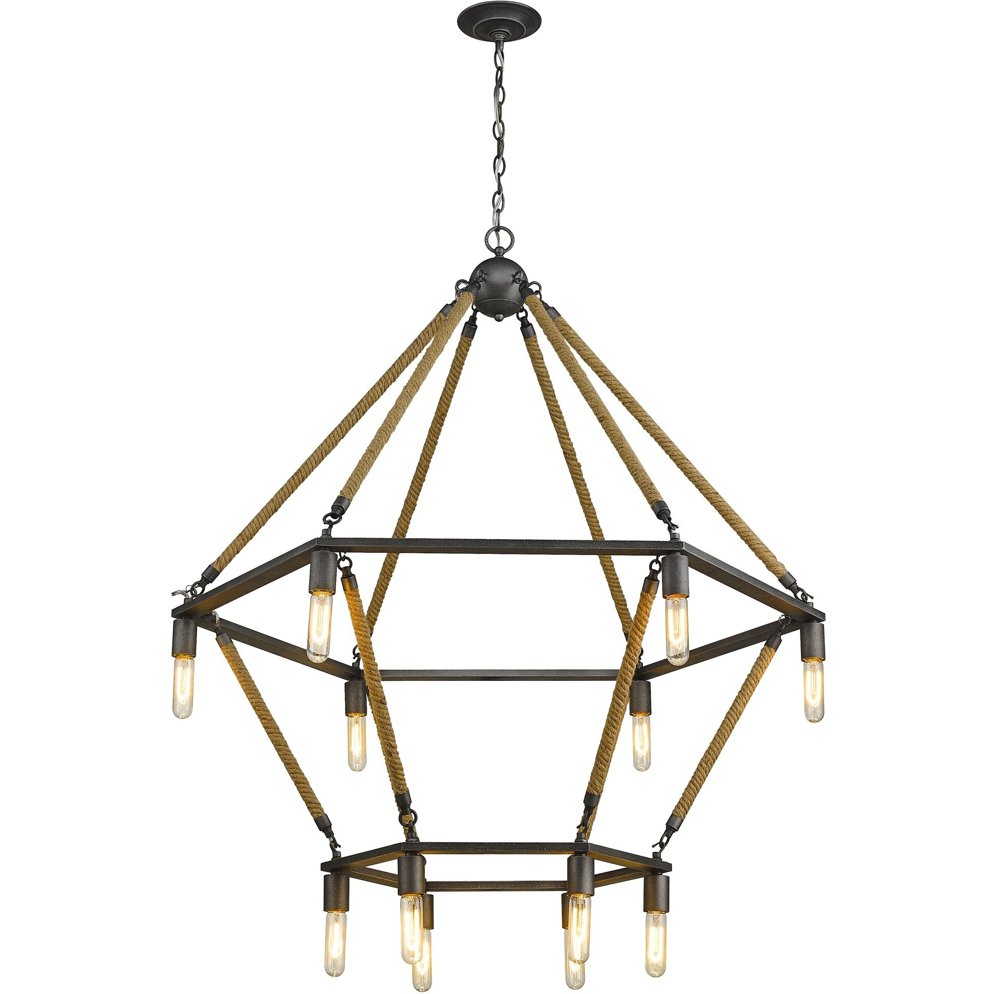 Holden 12-Light Antique Gray Wagon Wheel Chandelier