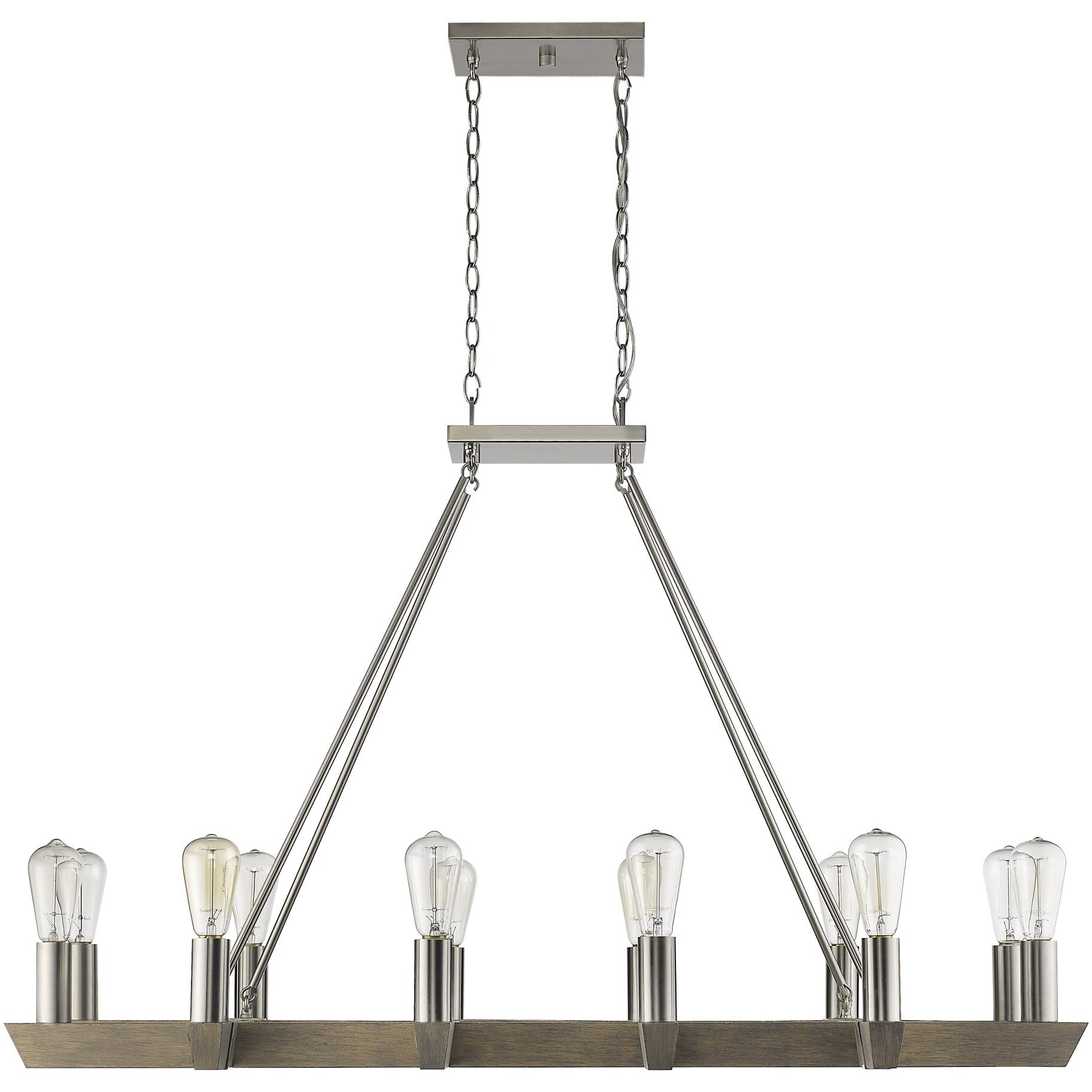 Finnick 12-Light Satin Nickel Chandelier