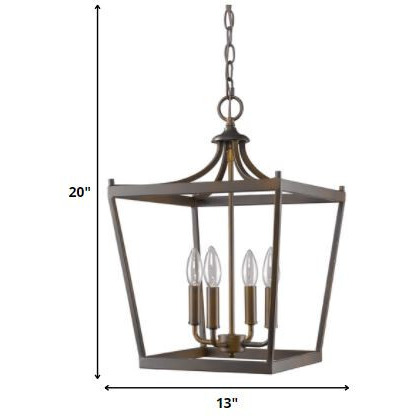 Kennedy 4-Light Oil-Rubbed Bronze Pendant