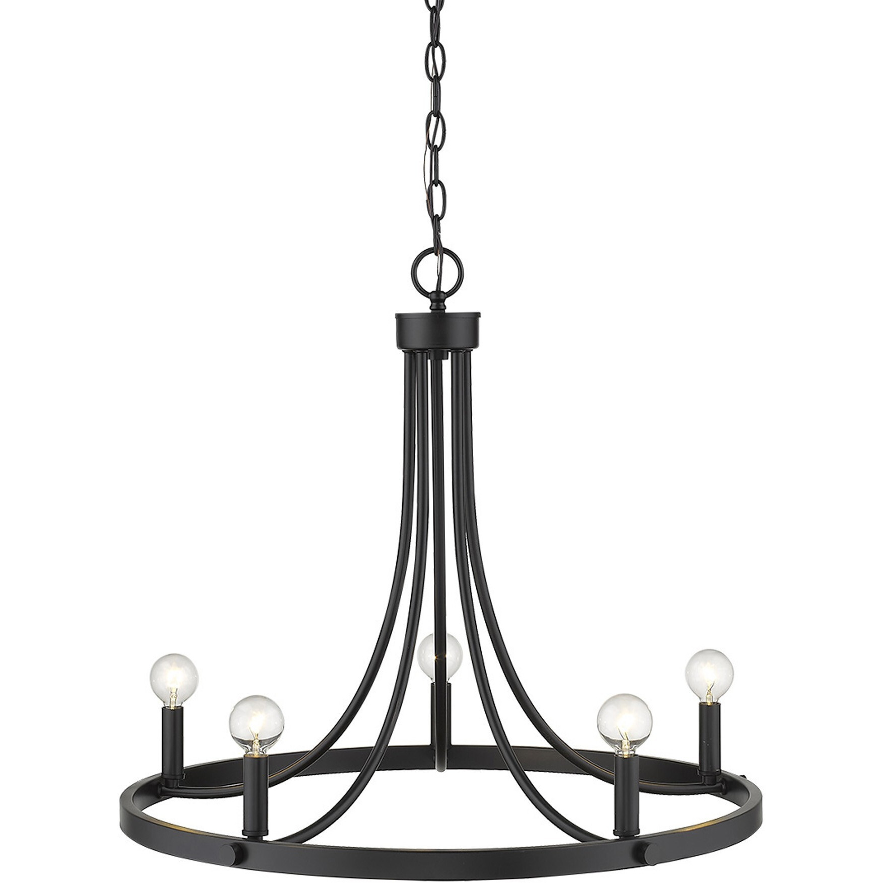 Sawyer 5-Light Matte Black Chandelier