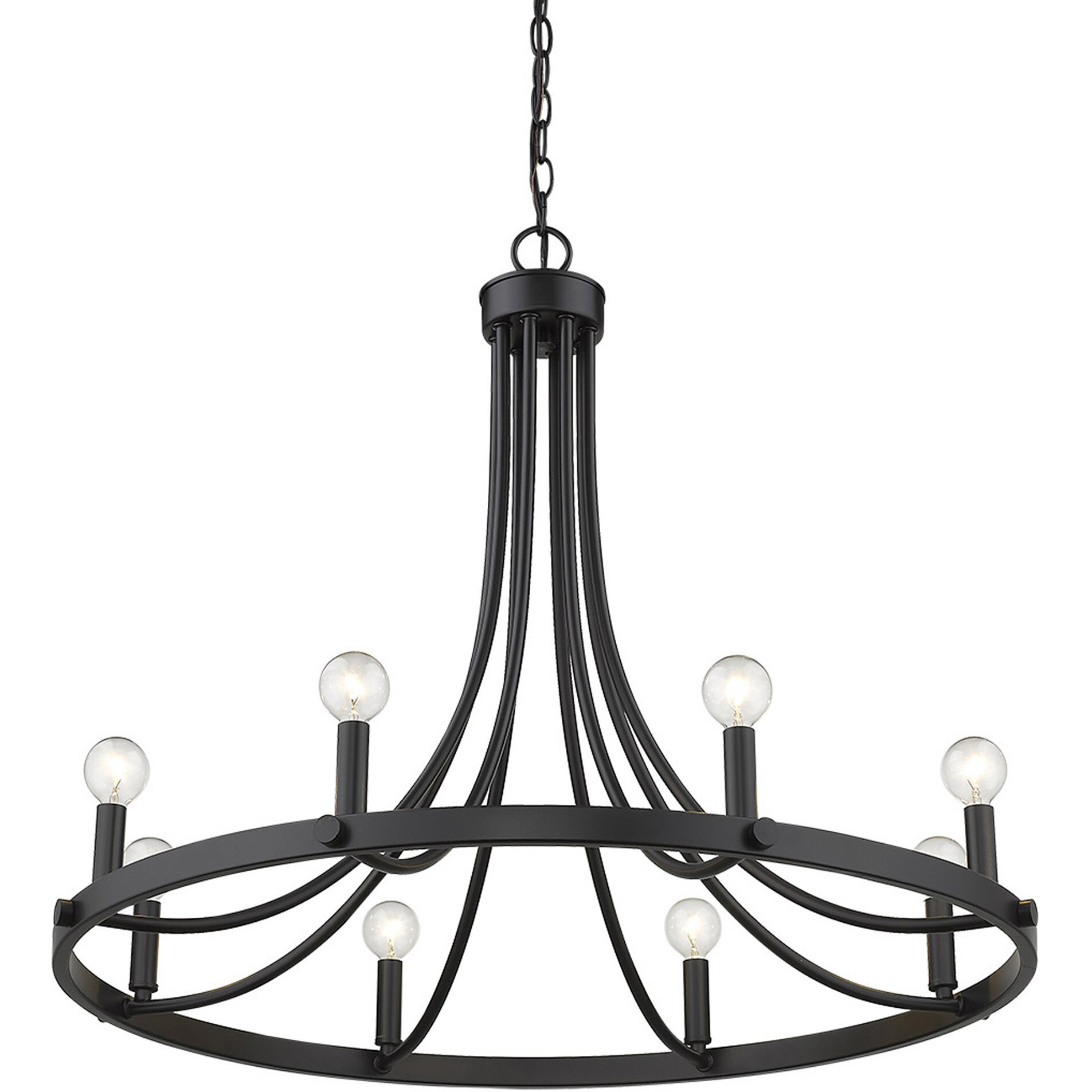 Sawyer 8-Light Matte Black Chandelier