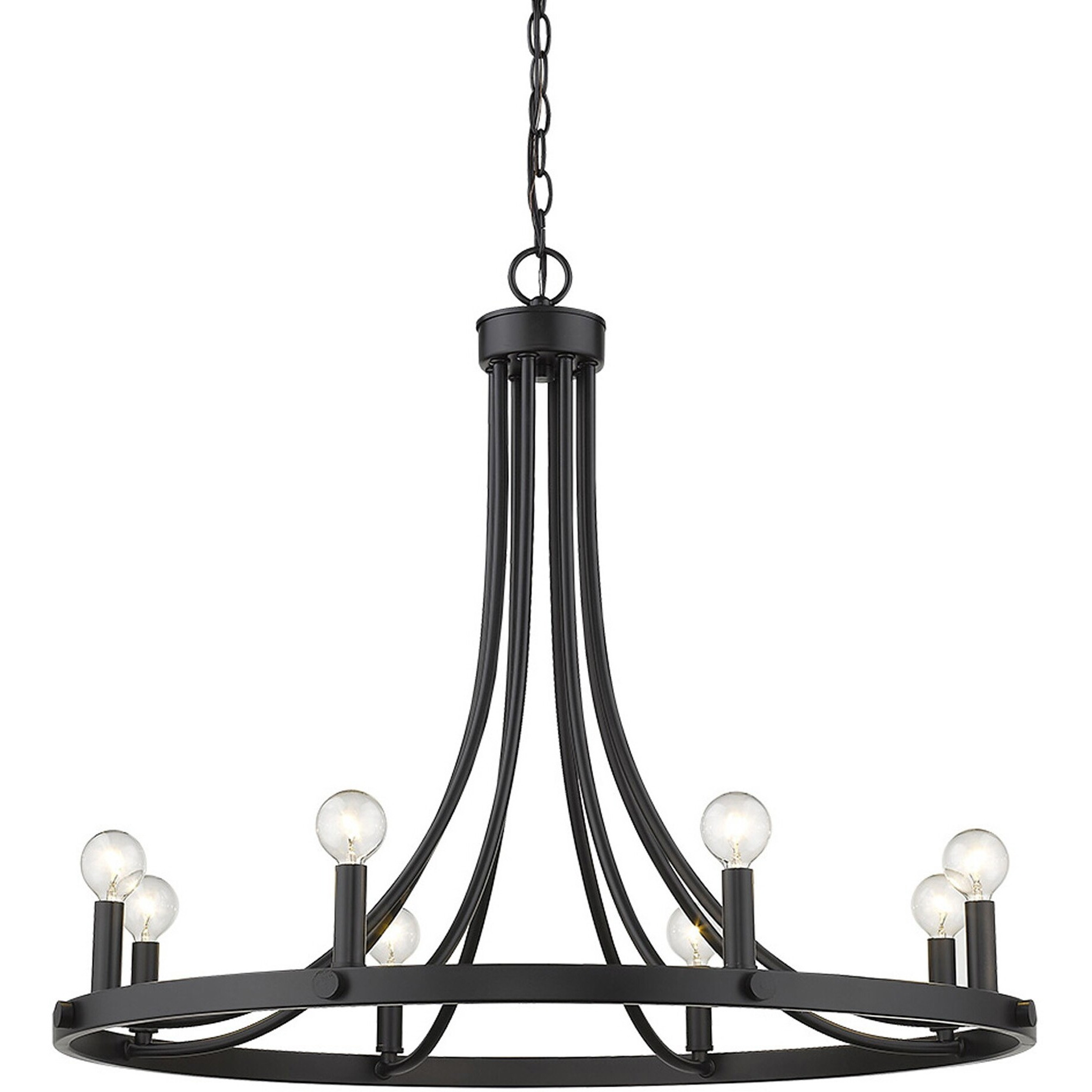 Sawyer 8-Light Matte Black Chandelier
