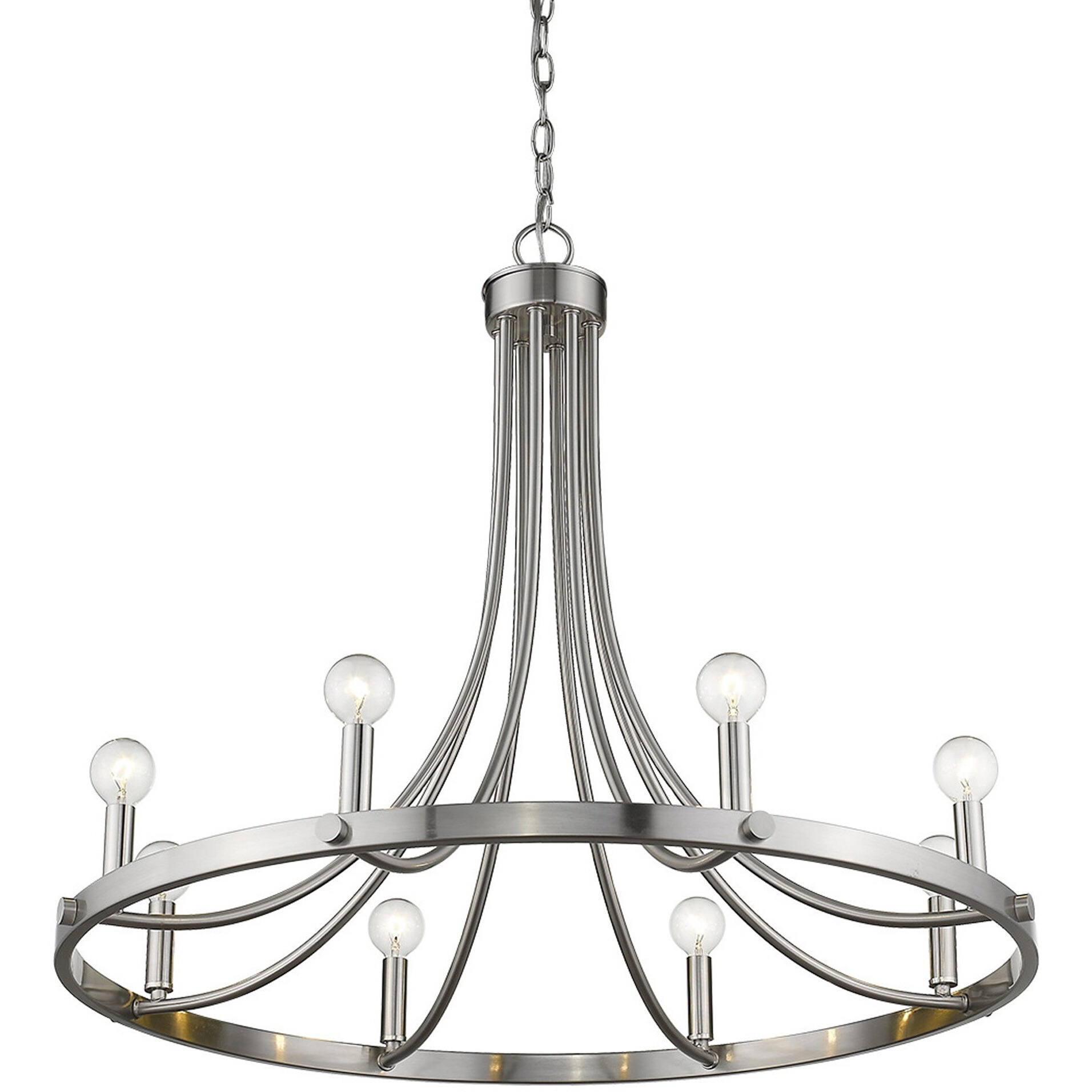 Sawyer 8-Light Satin Nickel Chandelier