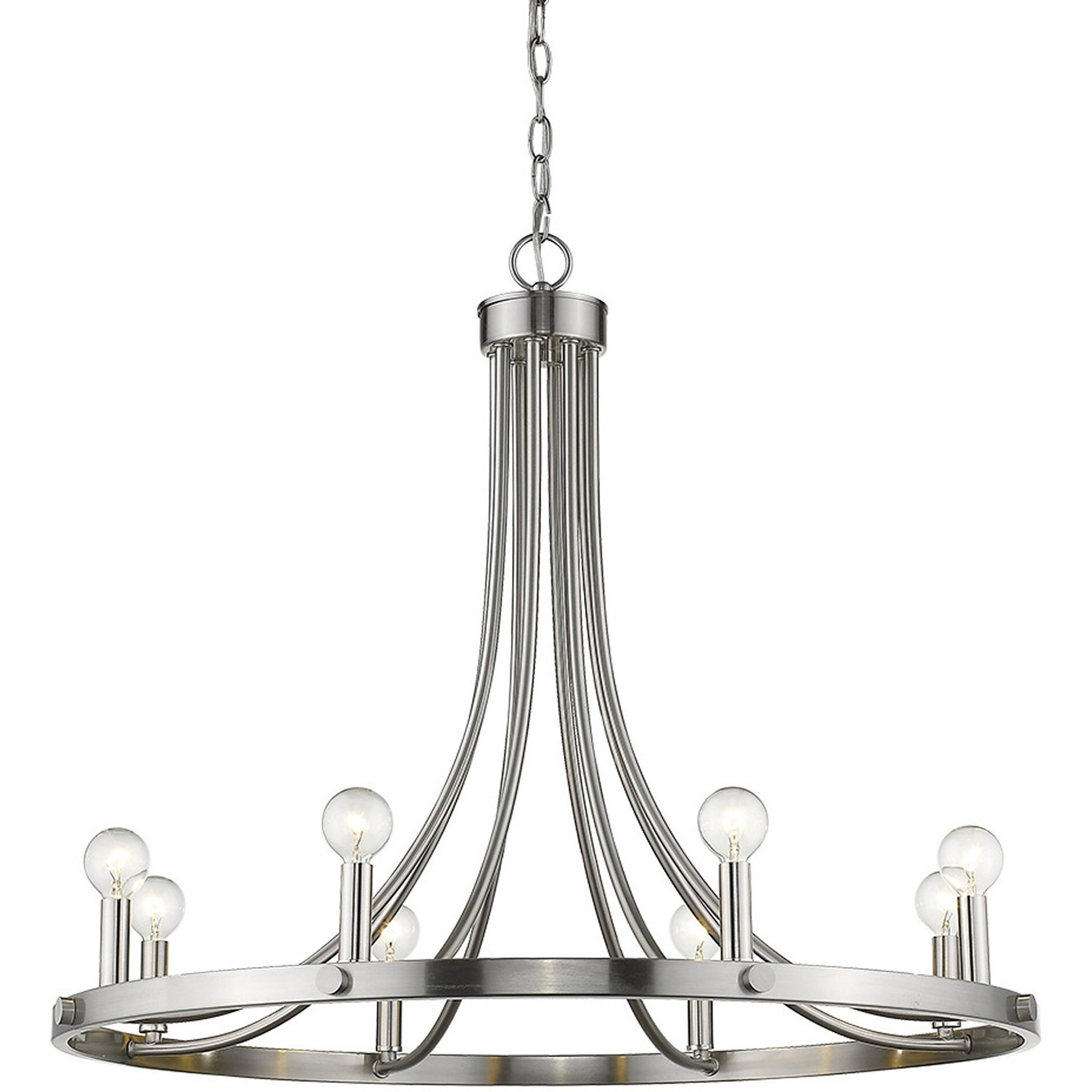 Sawyer 8-Light Satin Nickel Chandelier
