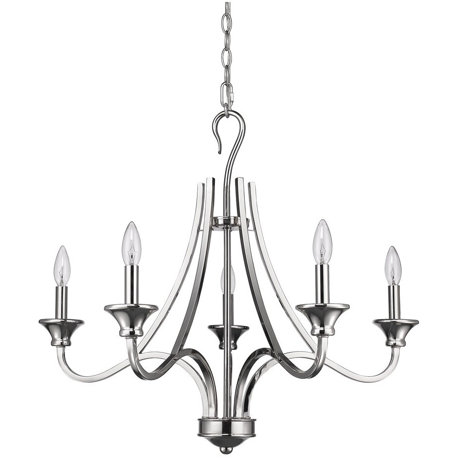 Michelle 5-Light Polished Nickel Chandelier