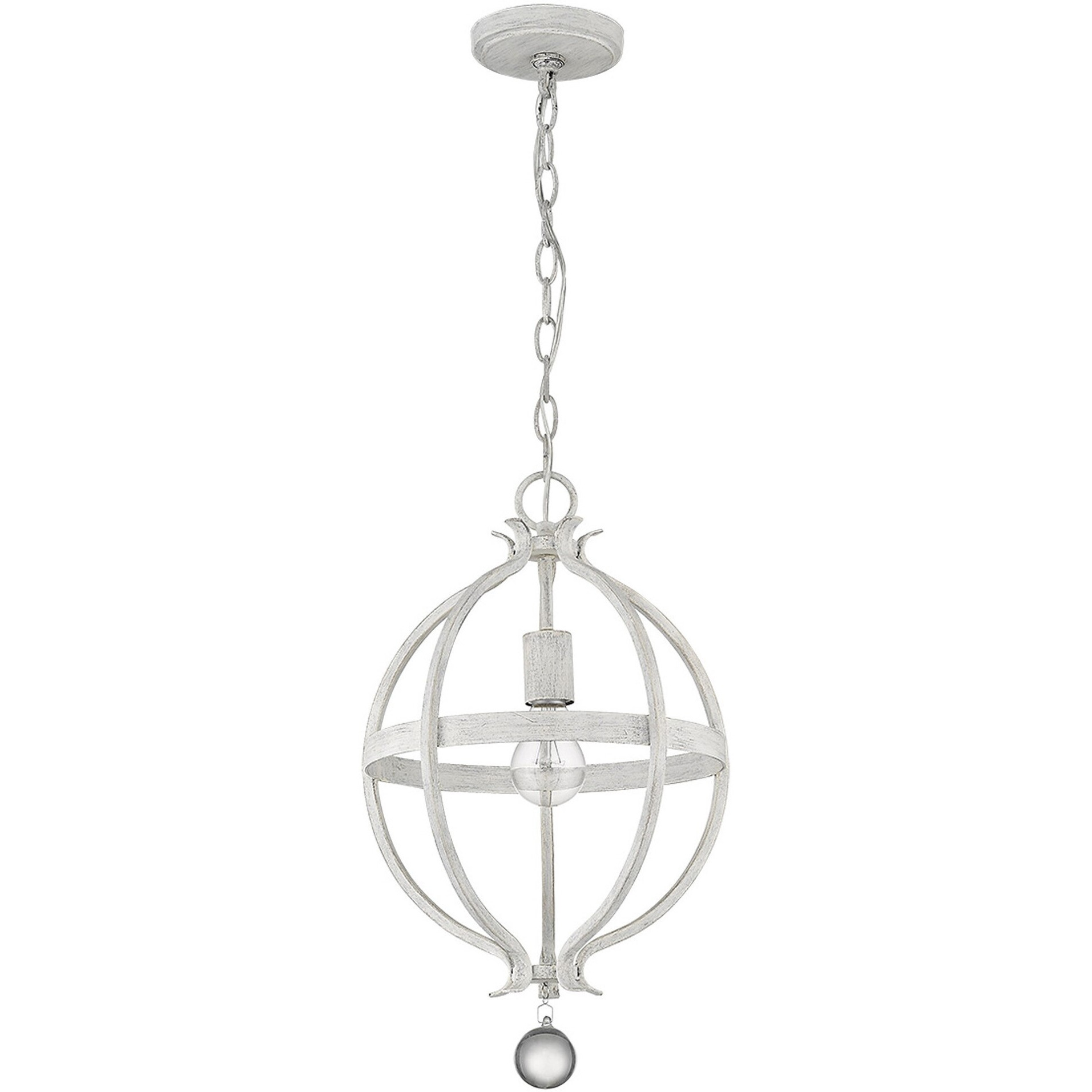 Callie 1-Light Country White Pendant
