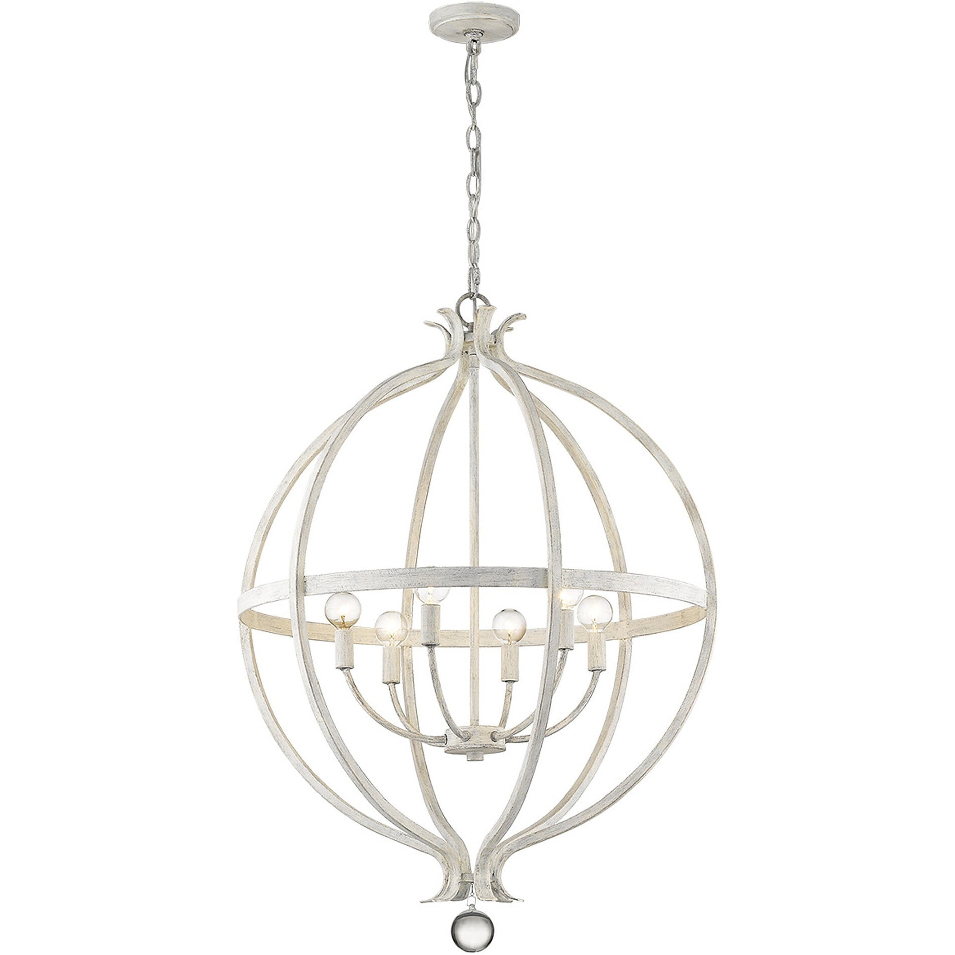 Callie 6-Light Country White Pendant