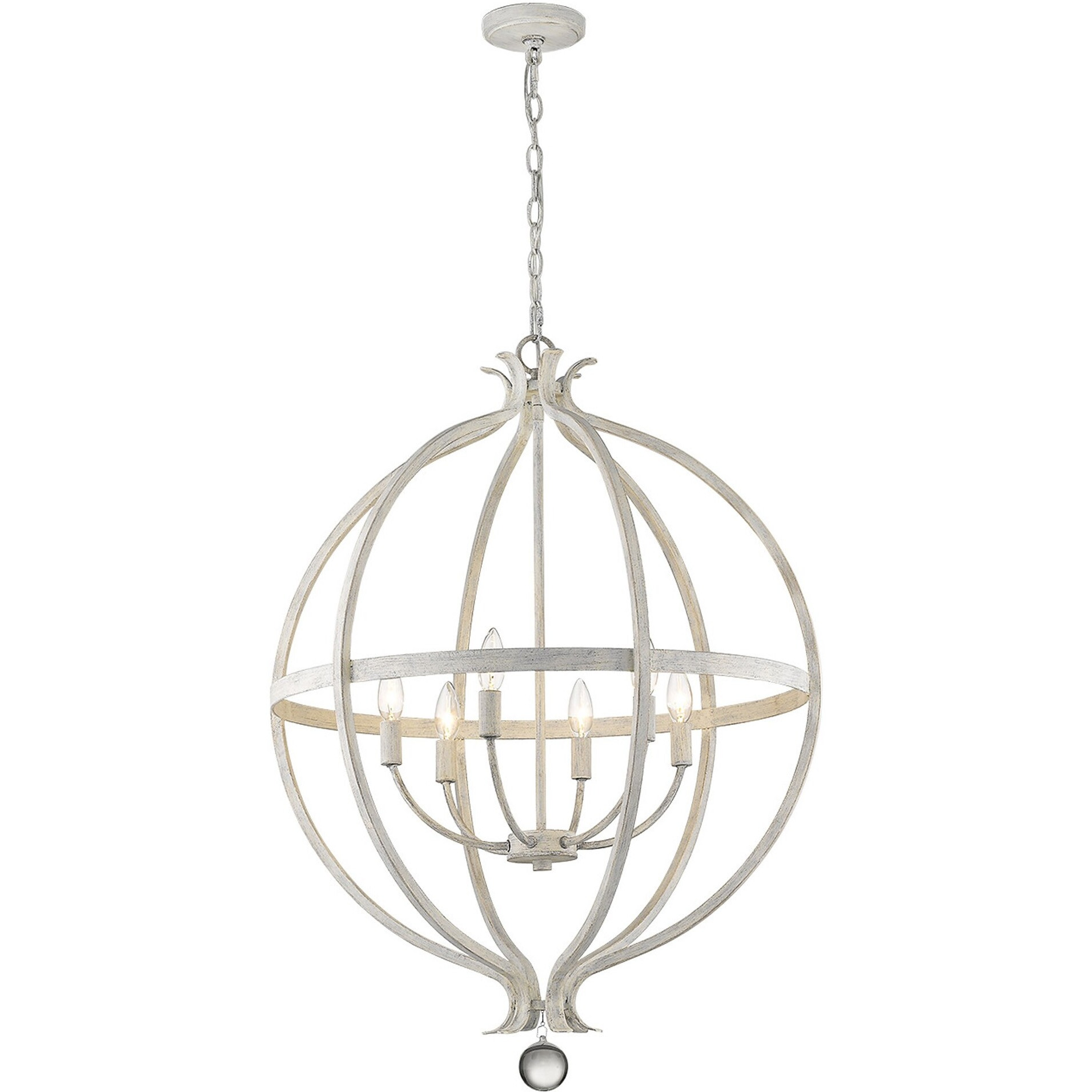 Callie 6-Light Country White Pendant