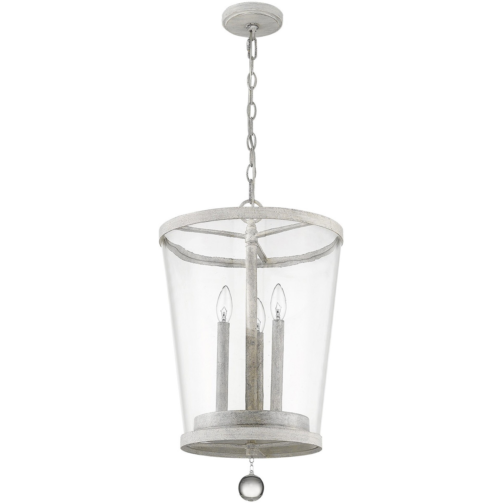 Callie 3-Light Country White Foyer Pendant