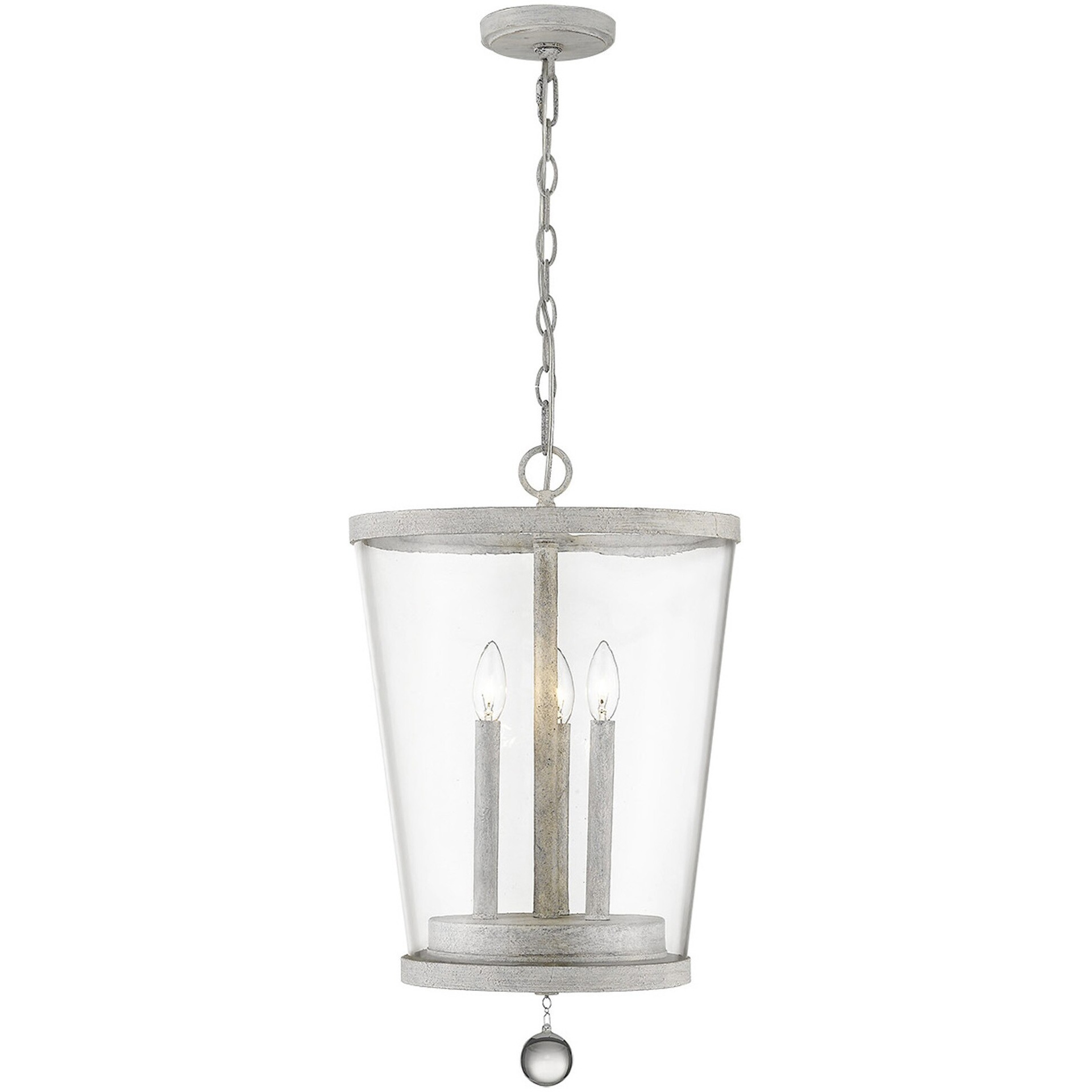 Callie 3-Light Country White Foyer Pendant