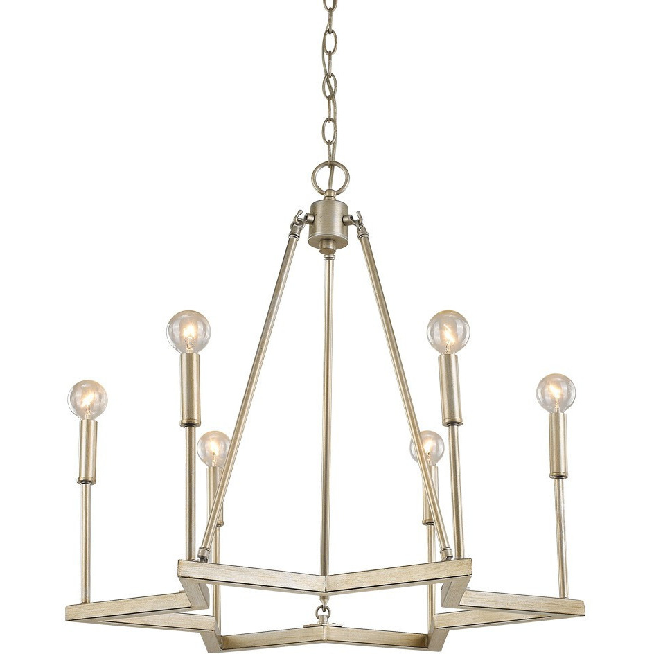 Reagan 6-Light Washed Gold Chandelier