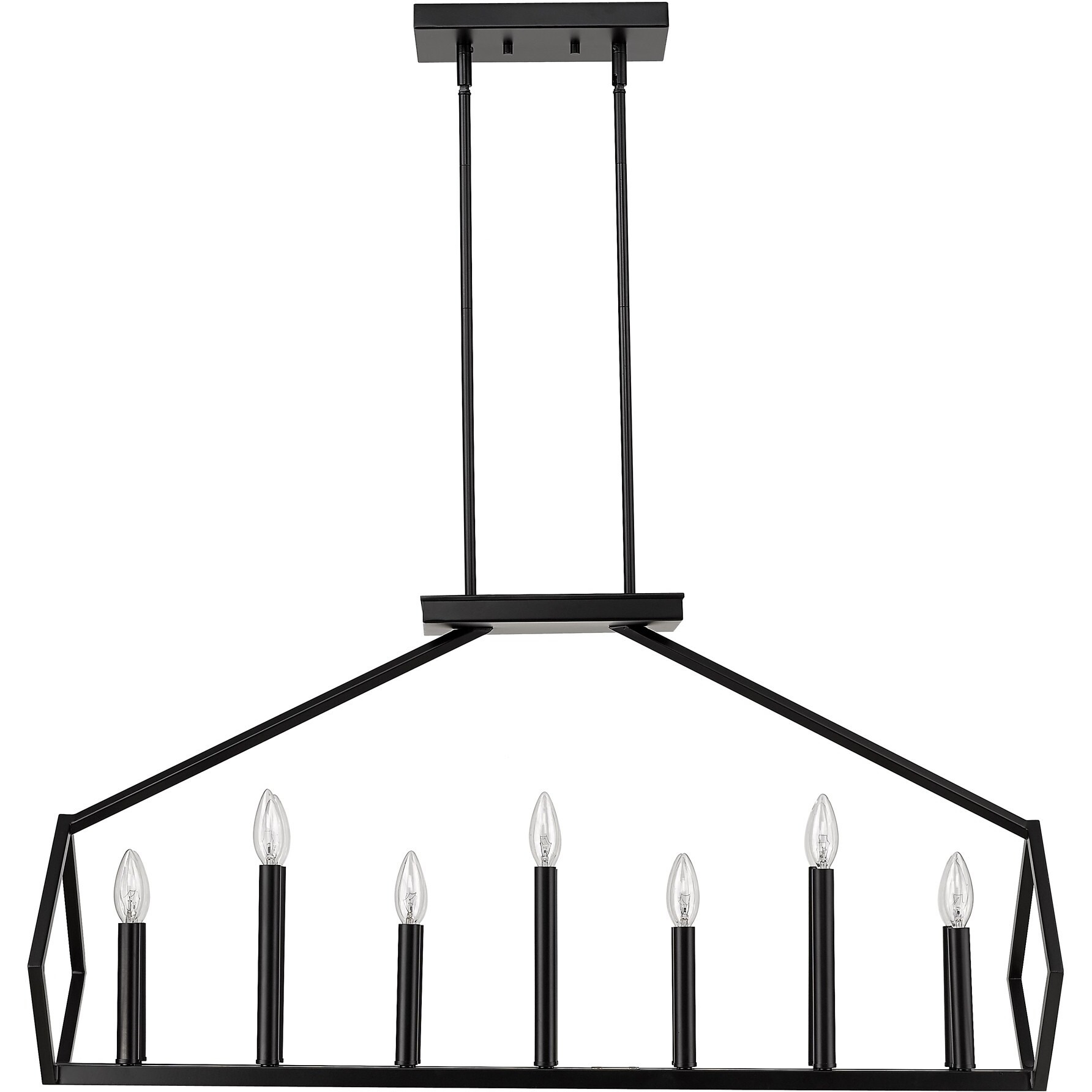 Luca 14-Light Matte Black Island Pendant