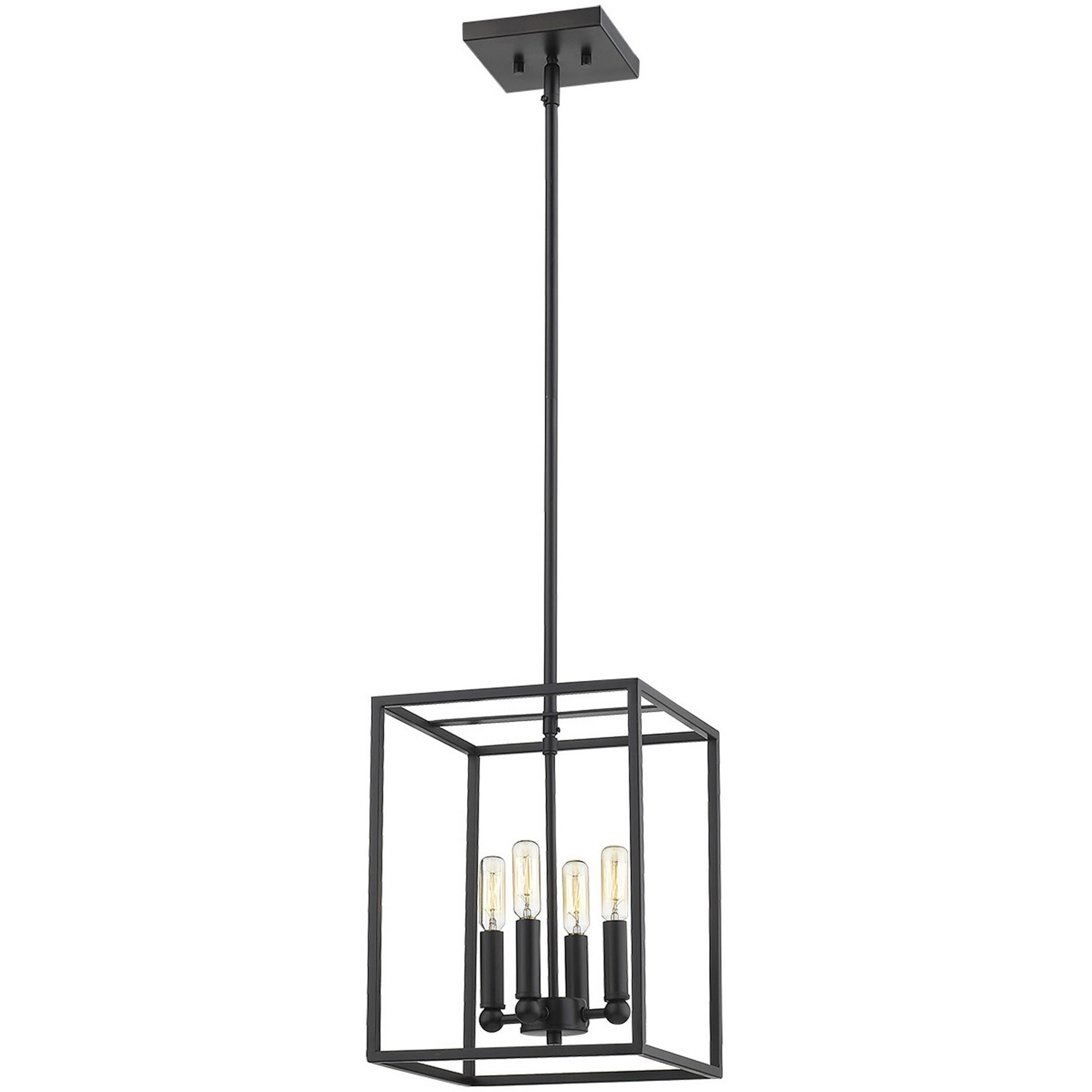 Cobar 4-Light Matte Black Pendant