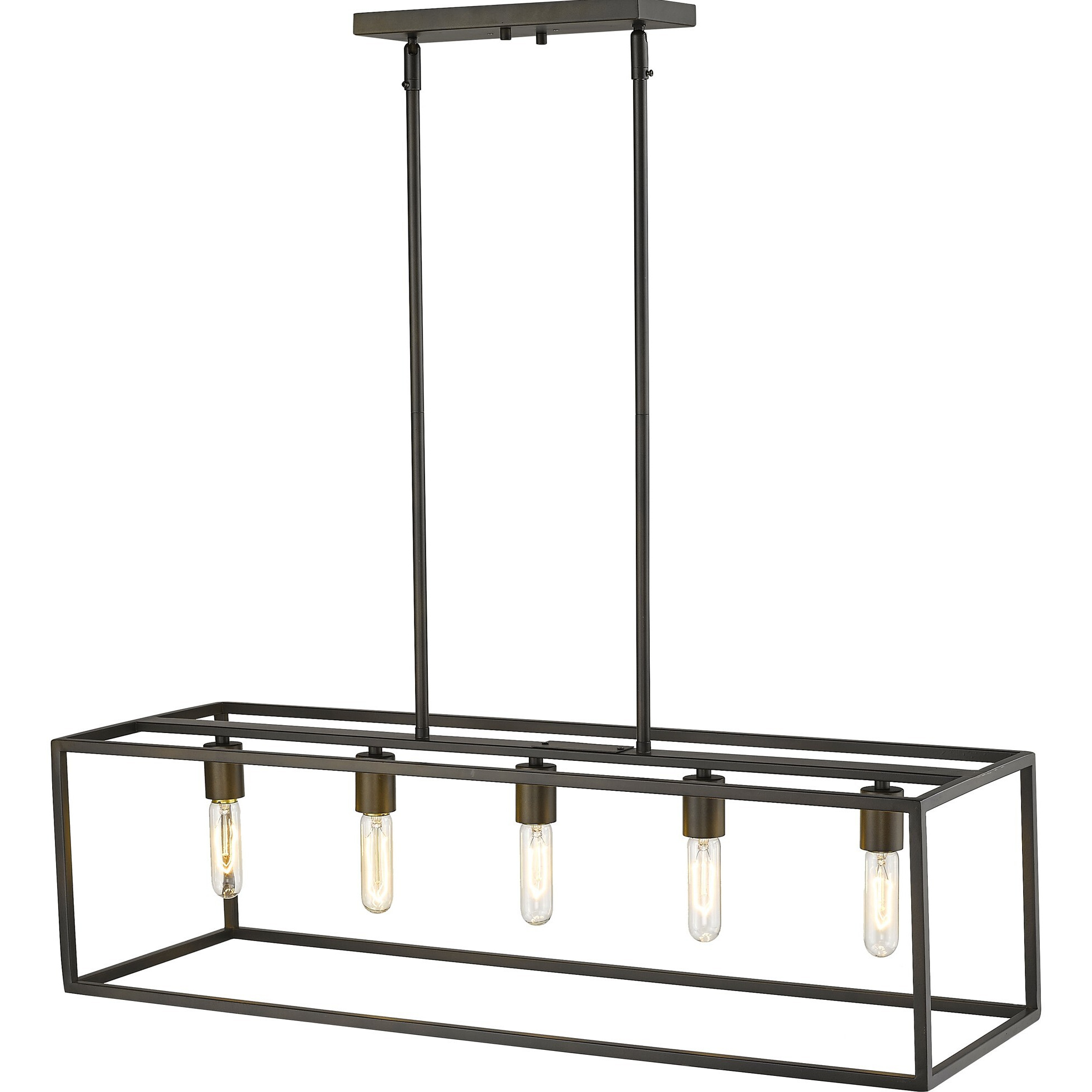 Cobar 5-Light Soil-Rubbed Bronze Island Pendant