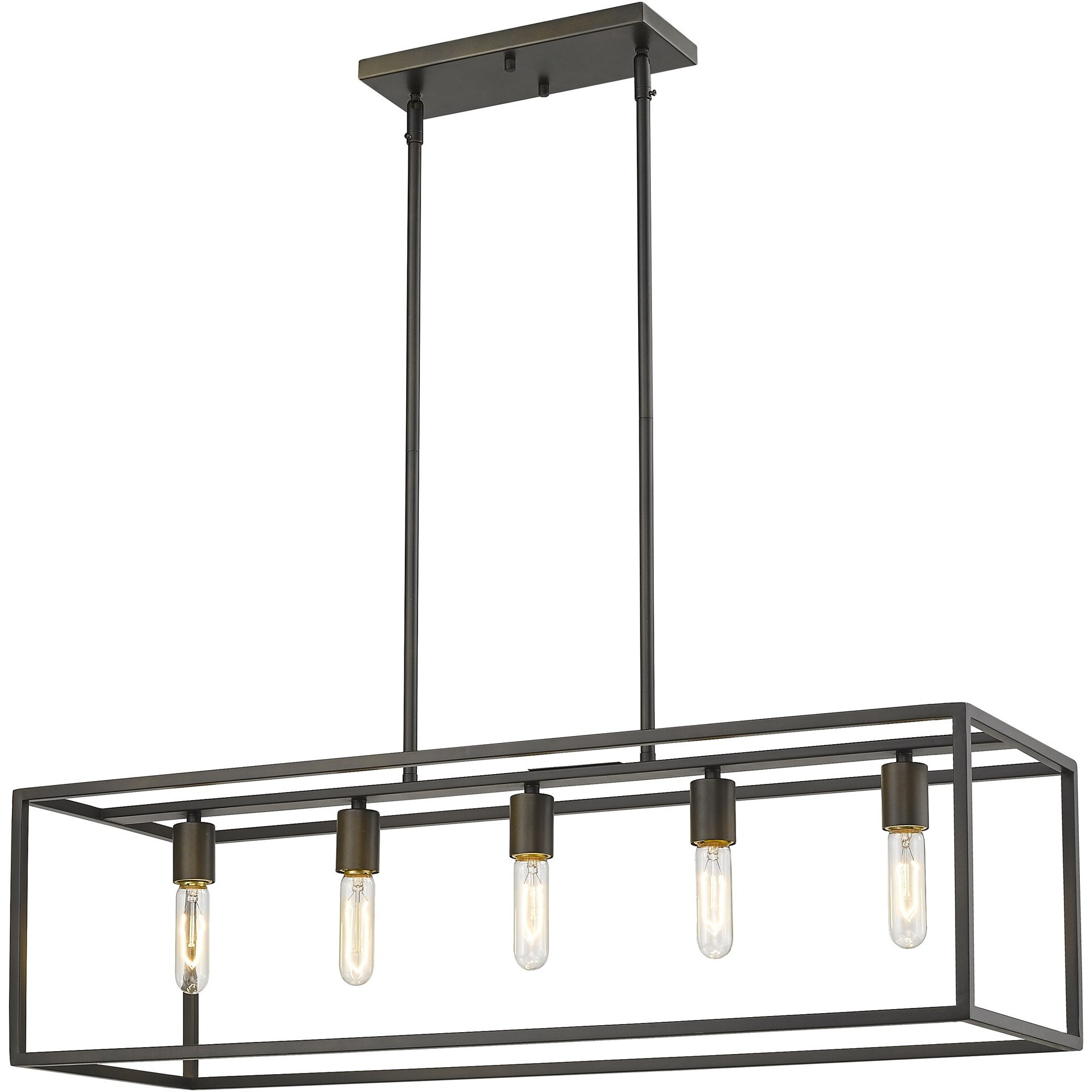 Cobar 5-Light Soil-Rubbed Bronze Island Pendant