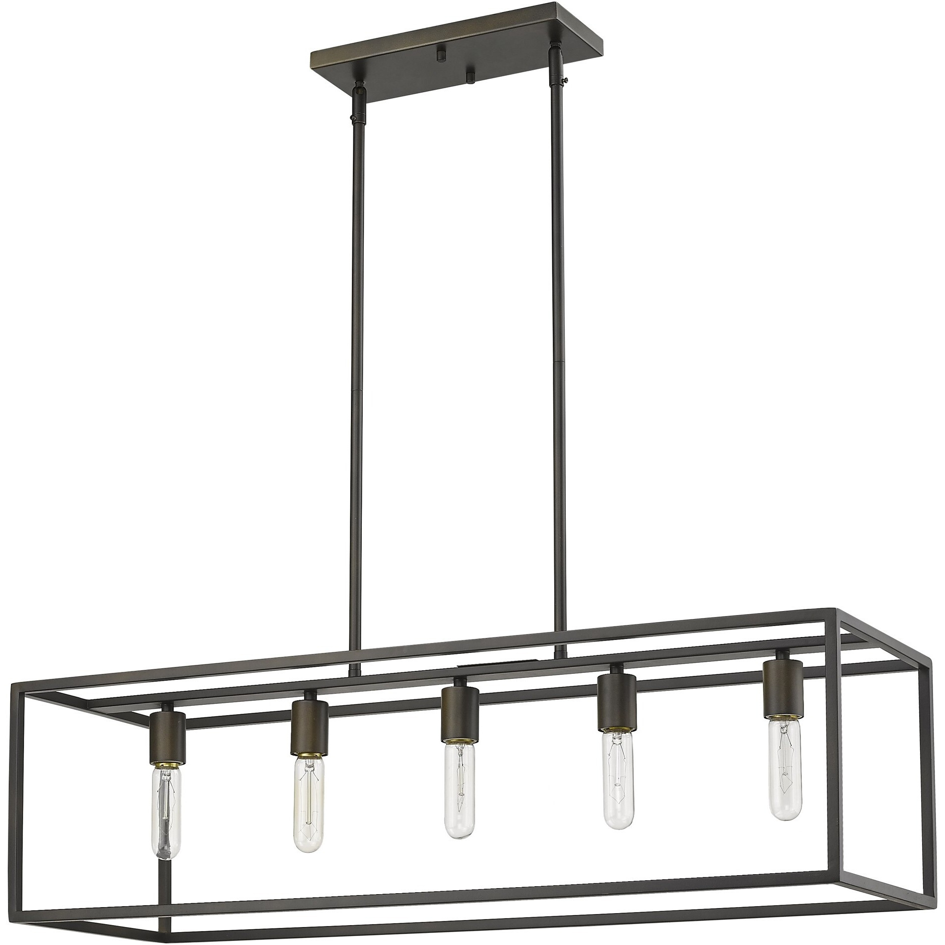 Cobar 5-Light Soil-Rubbed Bronze Island Pendant