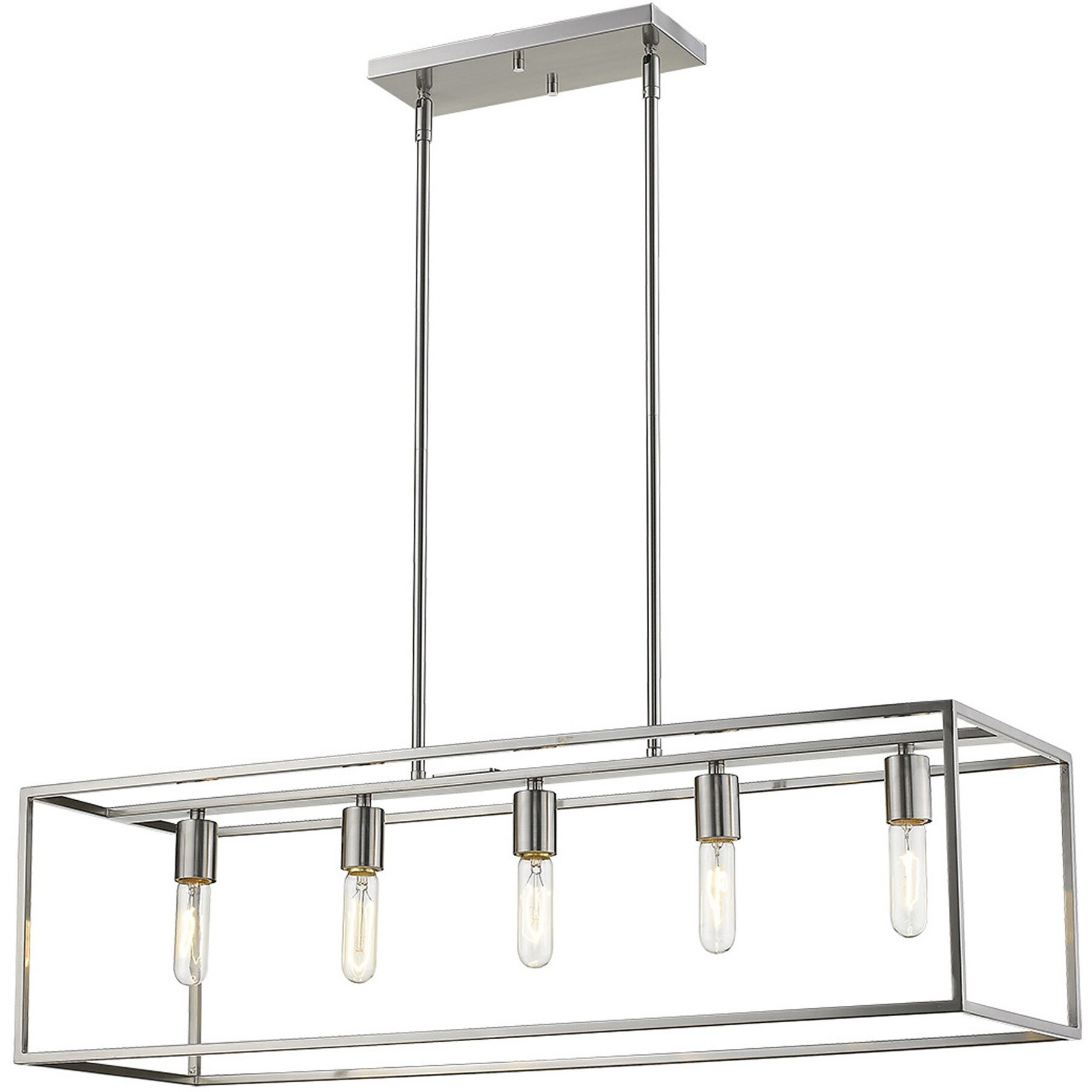 Cobar 5-Light Satin Nickel Island Pendant