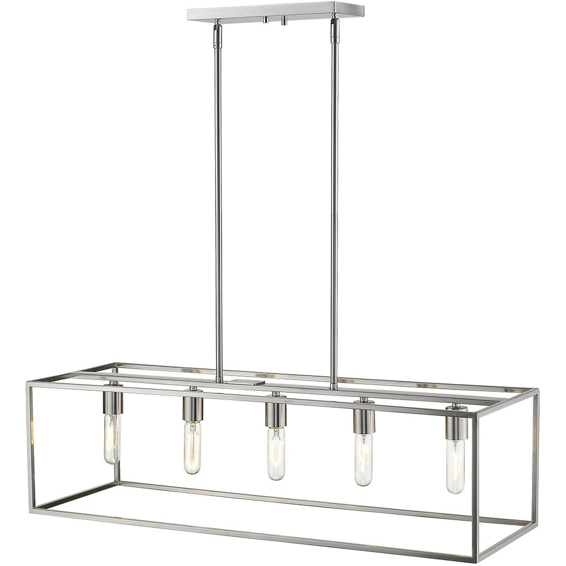 Cobar 5-Light Satin Nickel Island Pendant