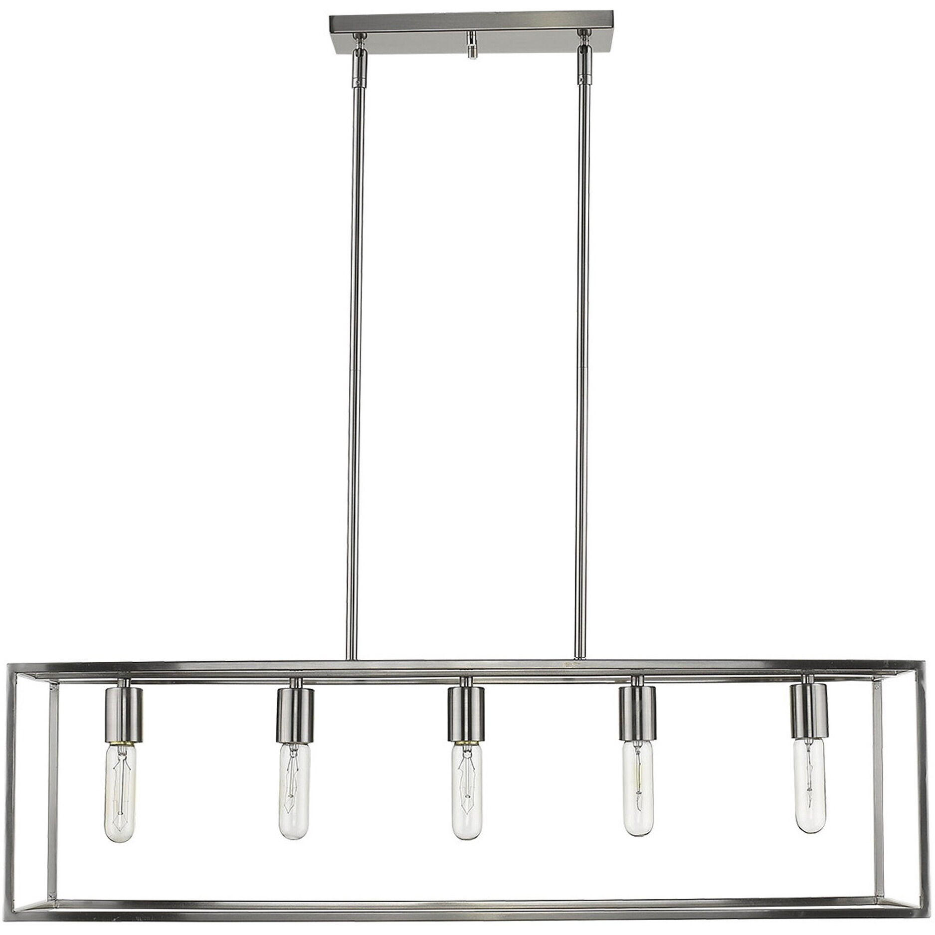 Cobar 5-Light Satin Nickel Island Pendant