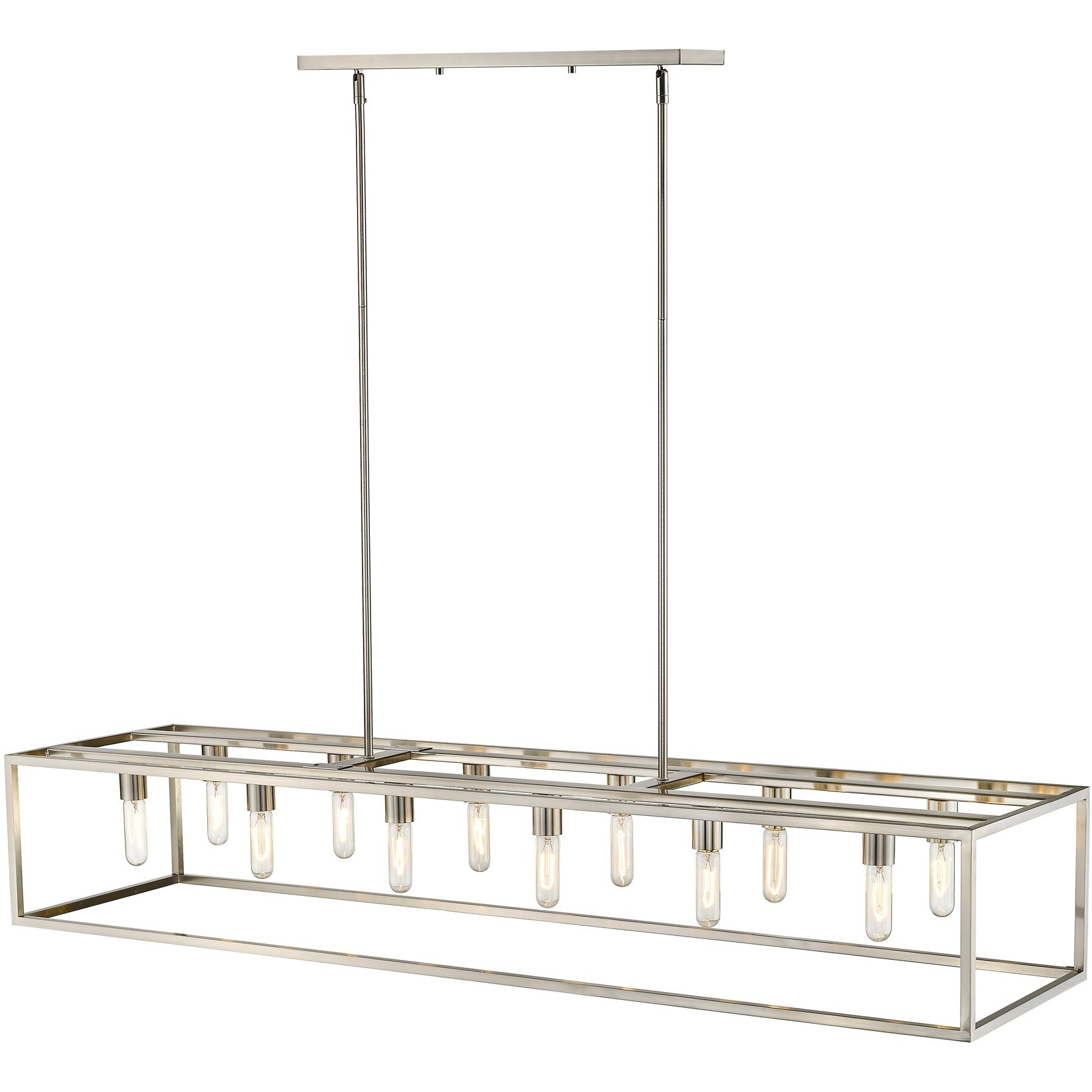 Cobar 12-Light Satin Nickel Island Pendant