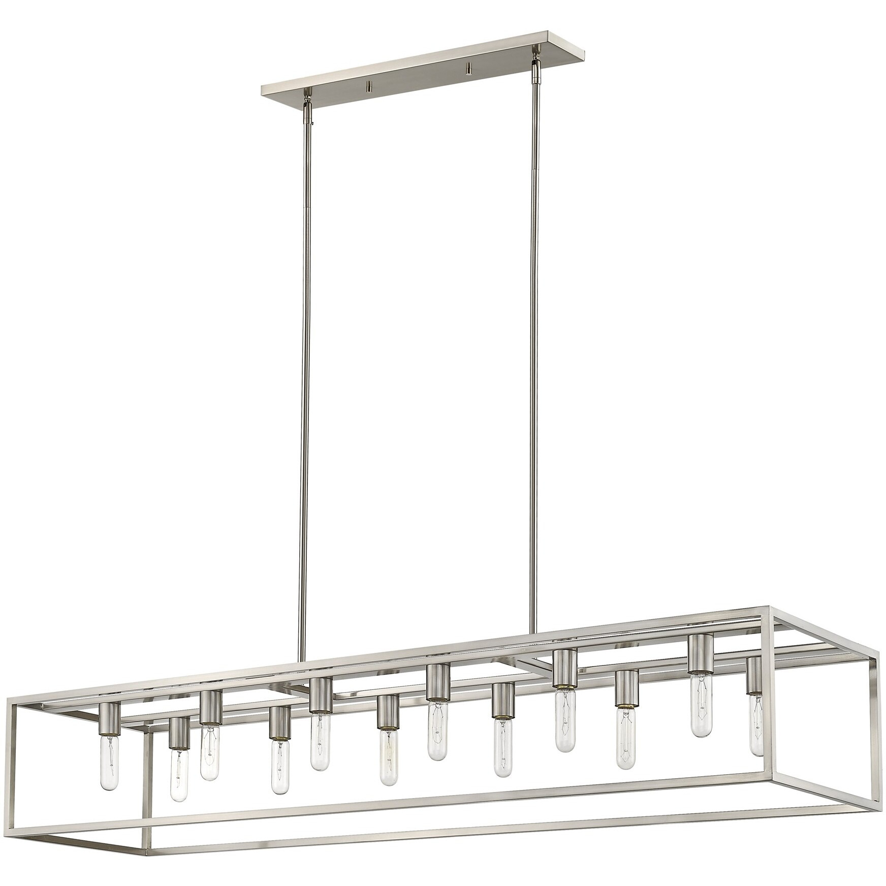 Cobar 12-Light Satin Nickel Island Pendant