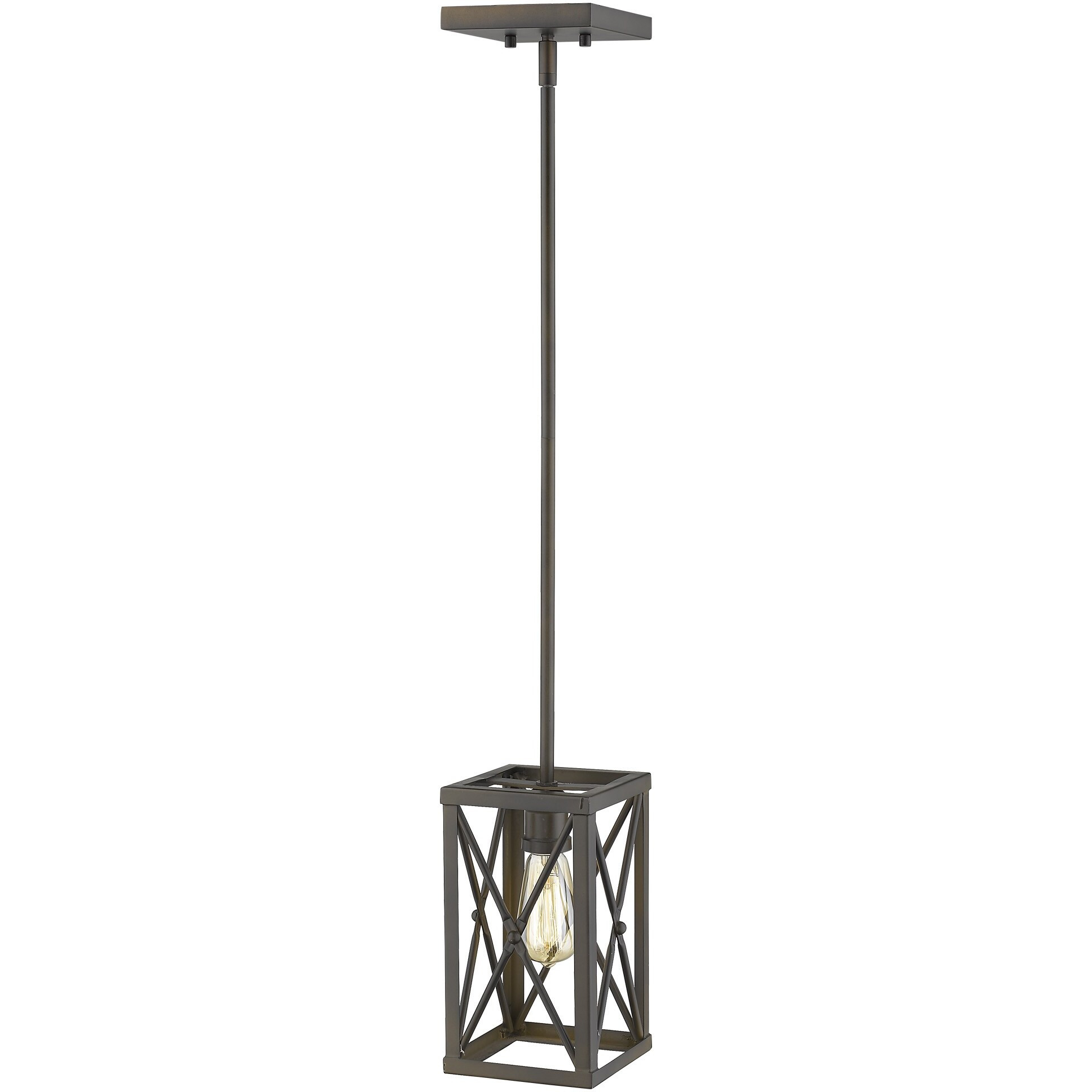 Bronze Metal Geometric Mini Pendant Hanging Light