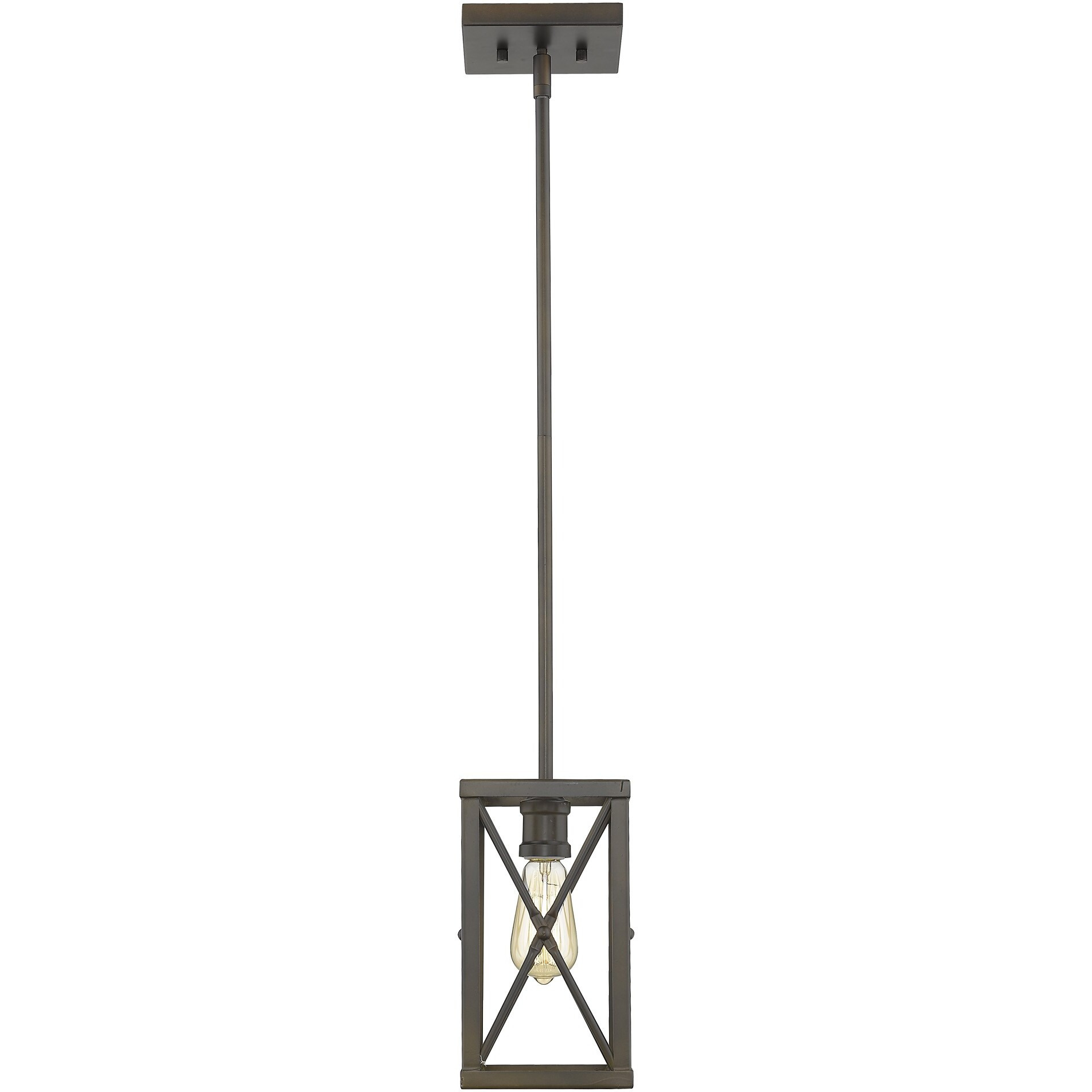 Bronze Metal Geometric Mini Pendant Hanging Light