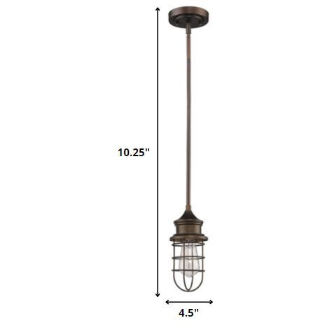 Antique Bronze Cage Pendant Hanging Light