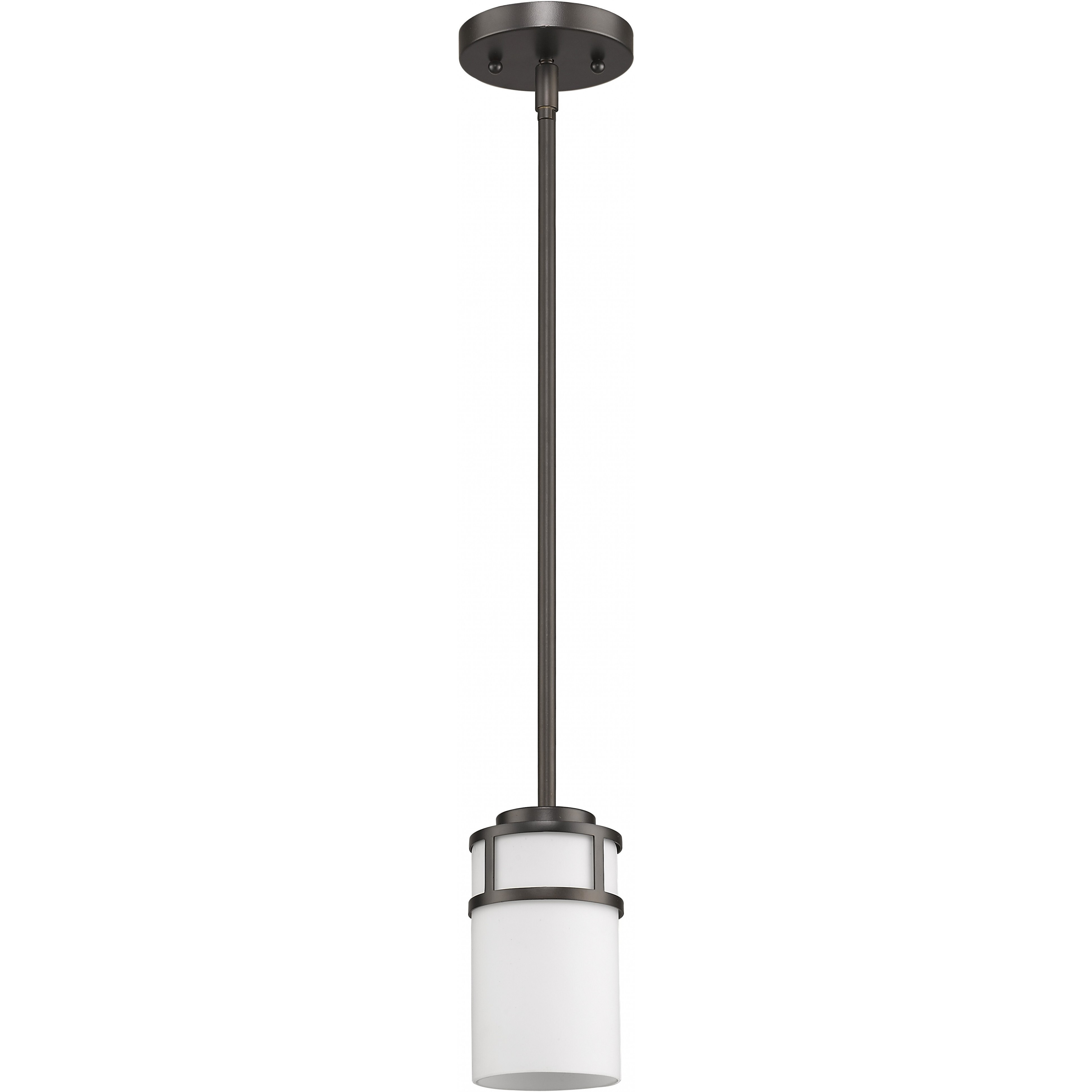 Brushed Bronze Minimalist Cylindrical Hanging Light