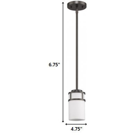 Brushed Bronze Minimalist Cylindrical Hanging Light