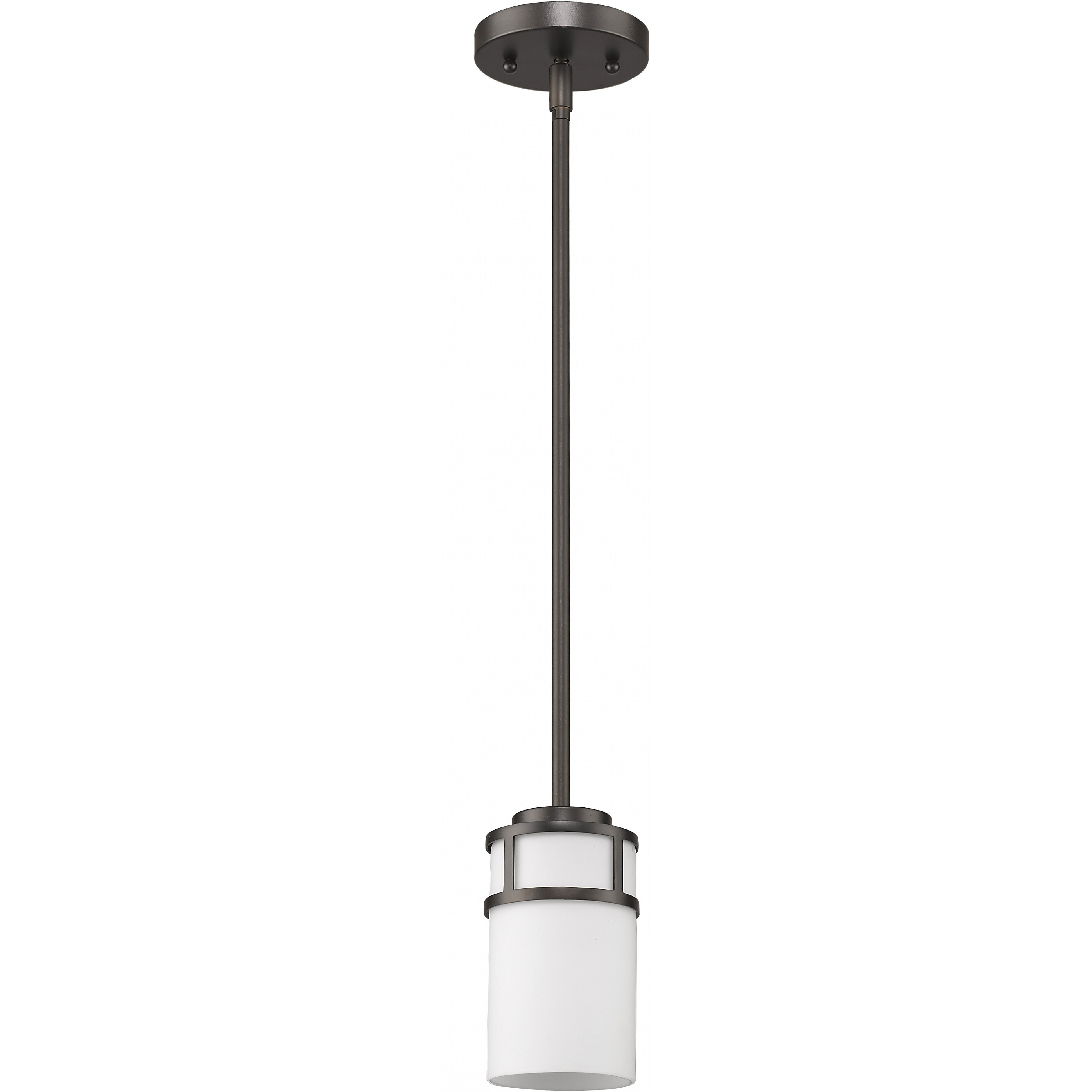 Brushed Bronze Minimalist Cylindrical Hanging Light