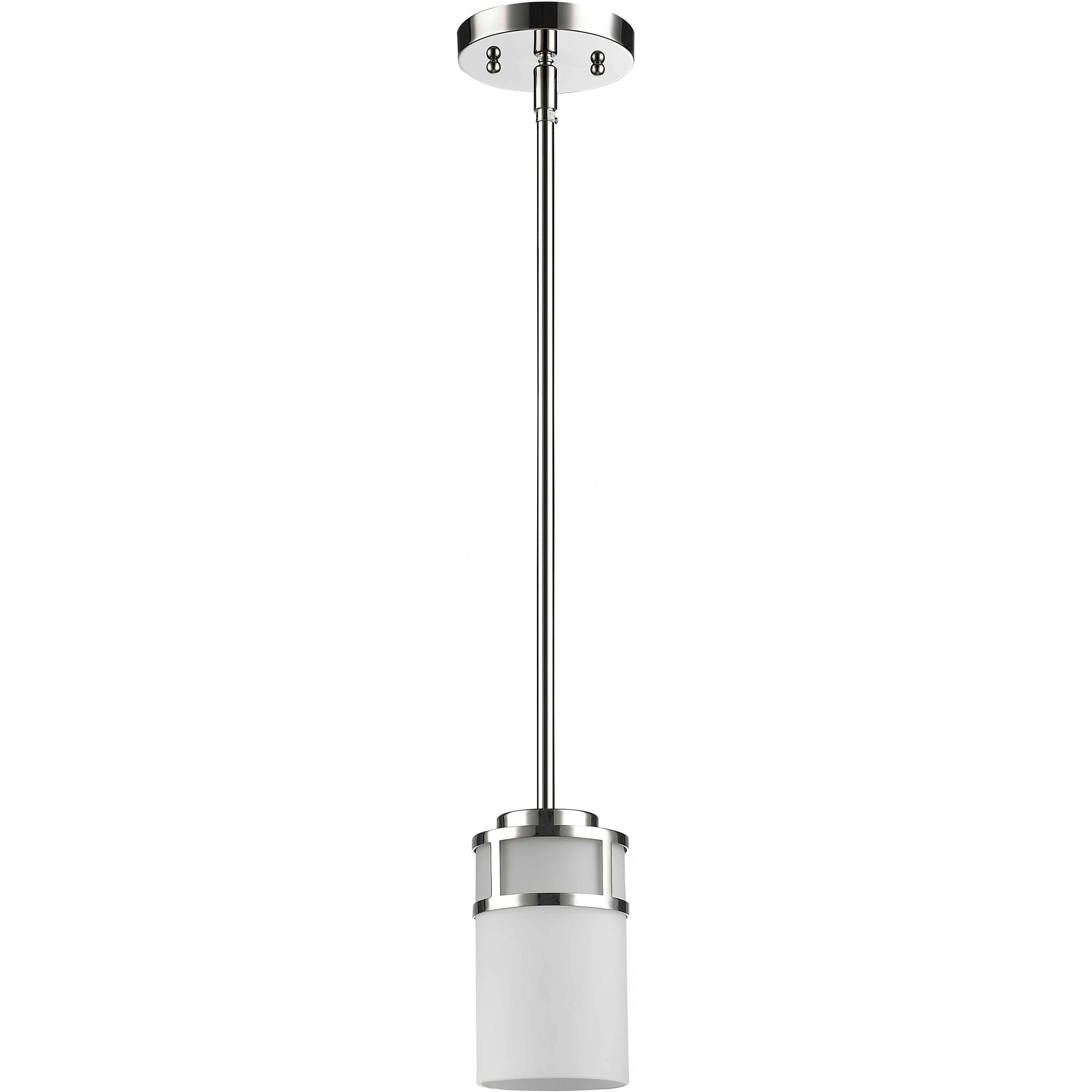 Silver Minimalist Cylindrical Hanging Light
