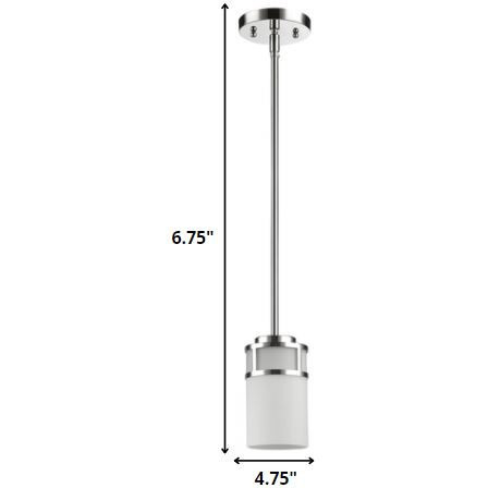 Silver Minimalist Cylindrical Hanging Light