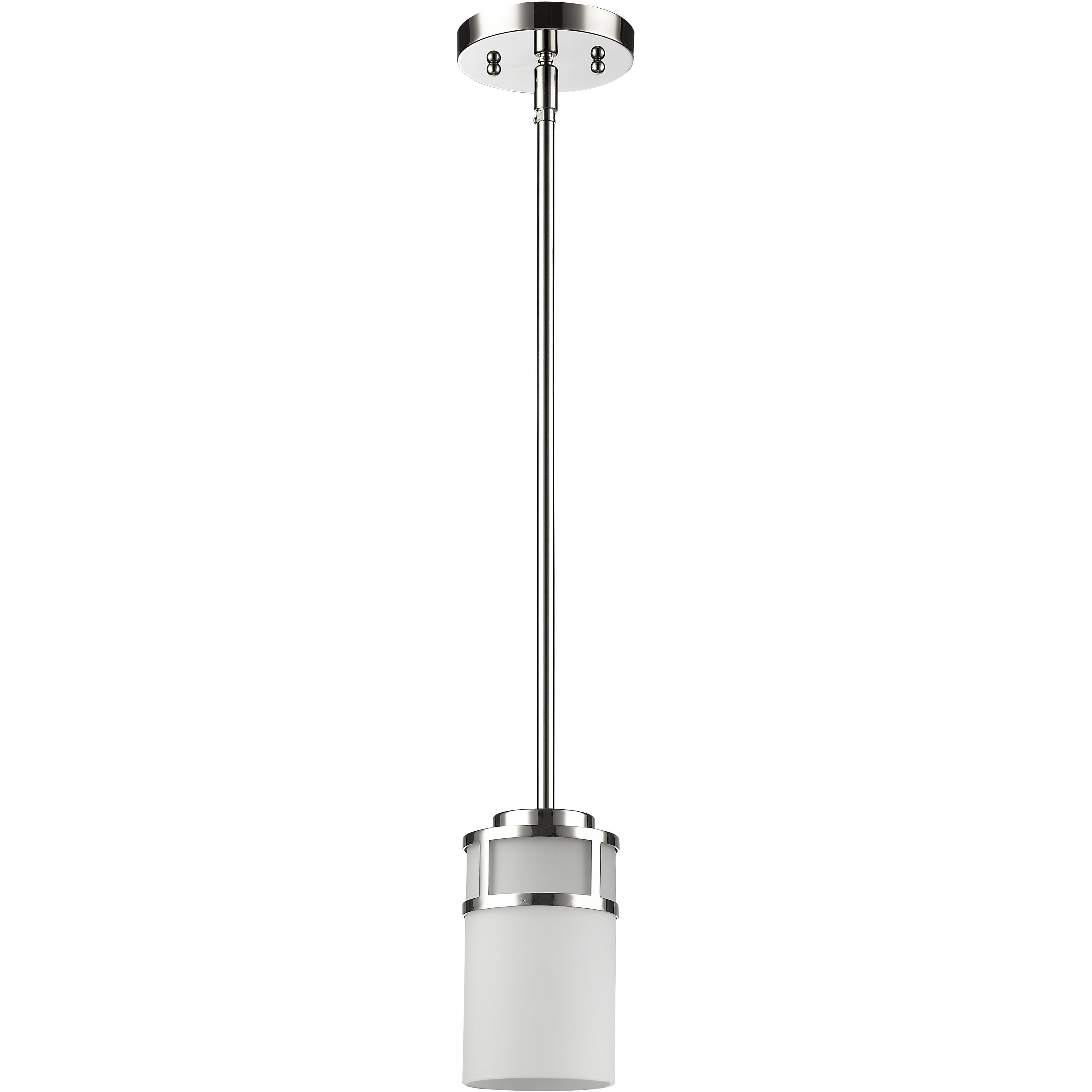 Silver Minimalist Cylindrical Hanging Light