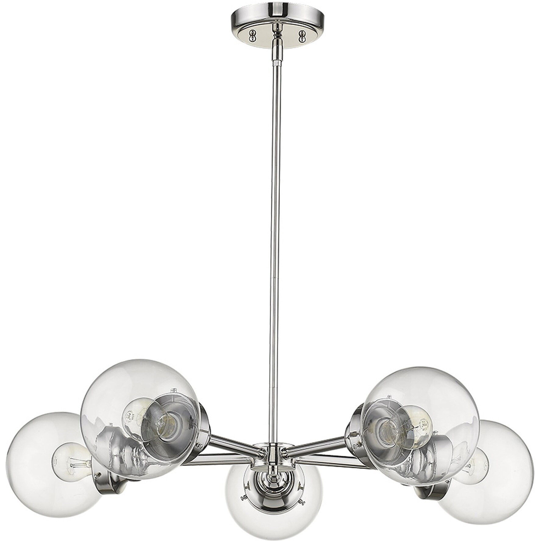 Portsmith 5-Light Polished Nickel Chandelier