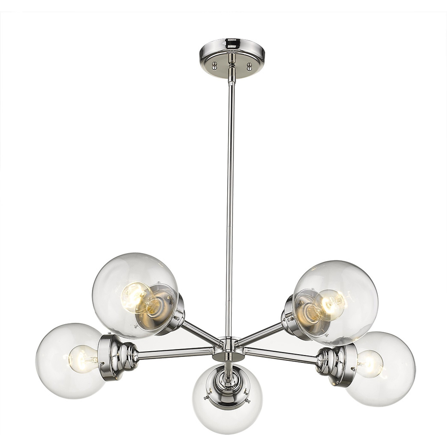 Portsmith 5-Light Polished Nickel Chandelier