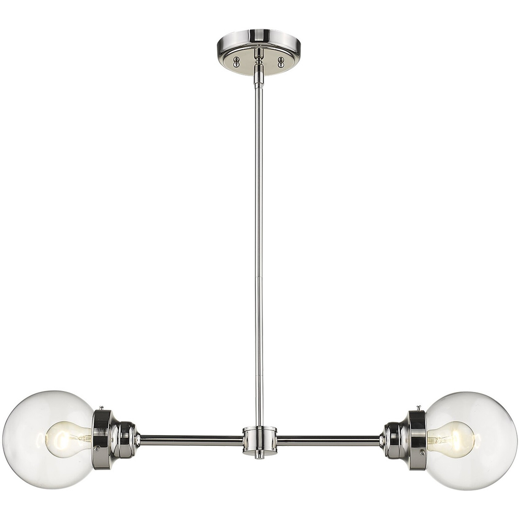Portsmith 2-Light Polished Nickel Island Pendant