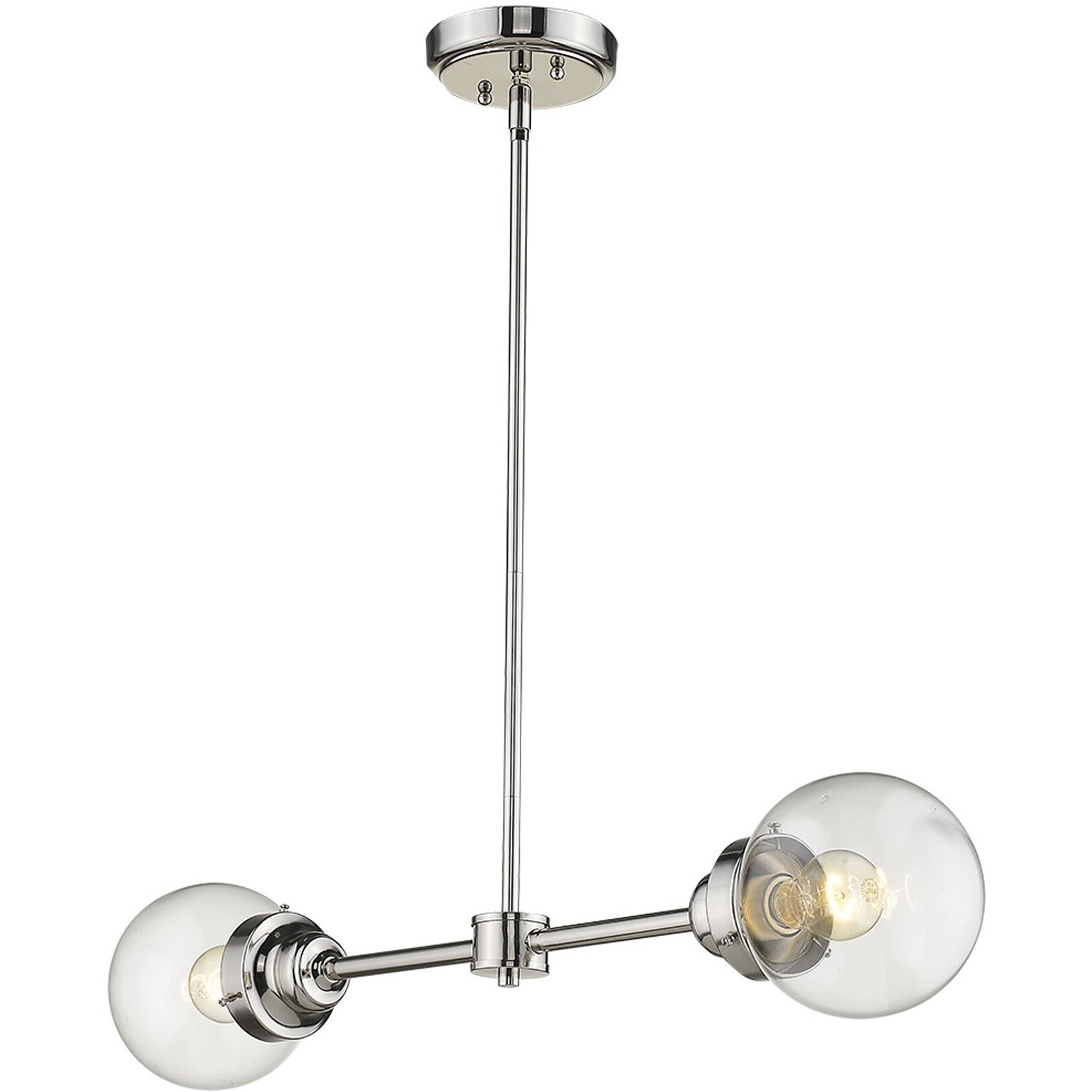 Portsmith 2-Light Polished Nickel Island Pendant