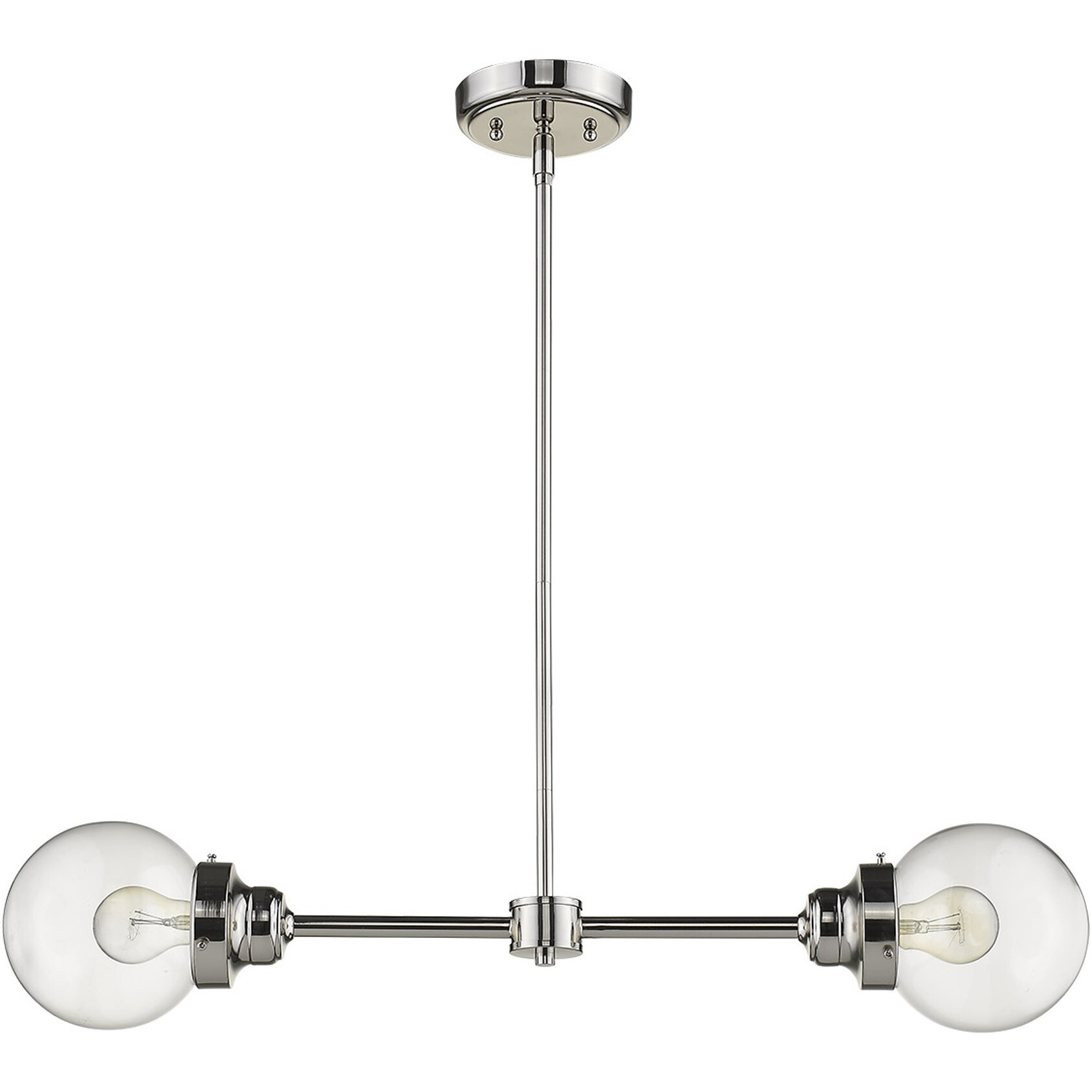 Portsmith 2-Light Polished Nickel Island Pendant