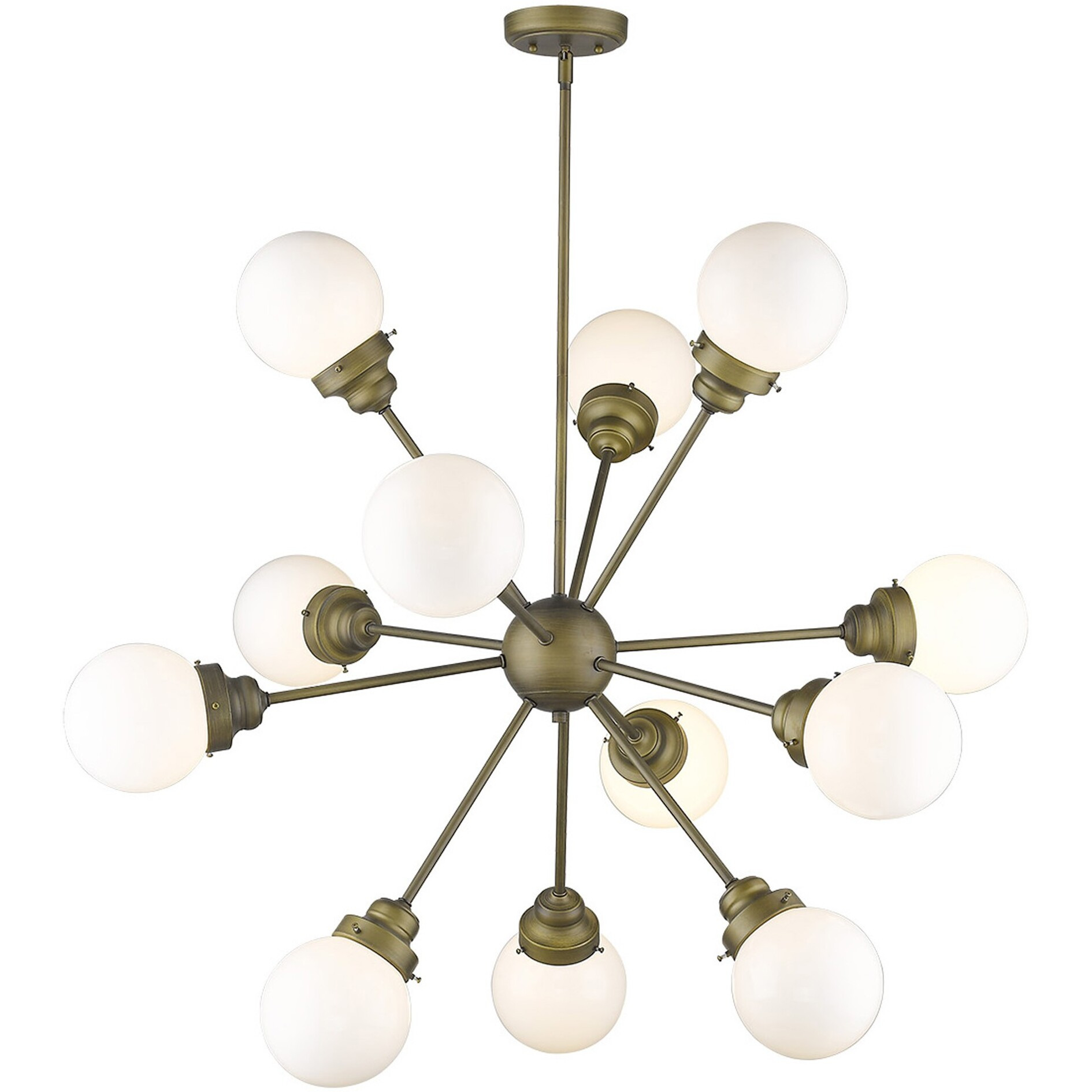 Portsmith 12-Light Raw Brass Chandelier