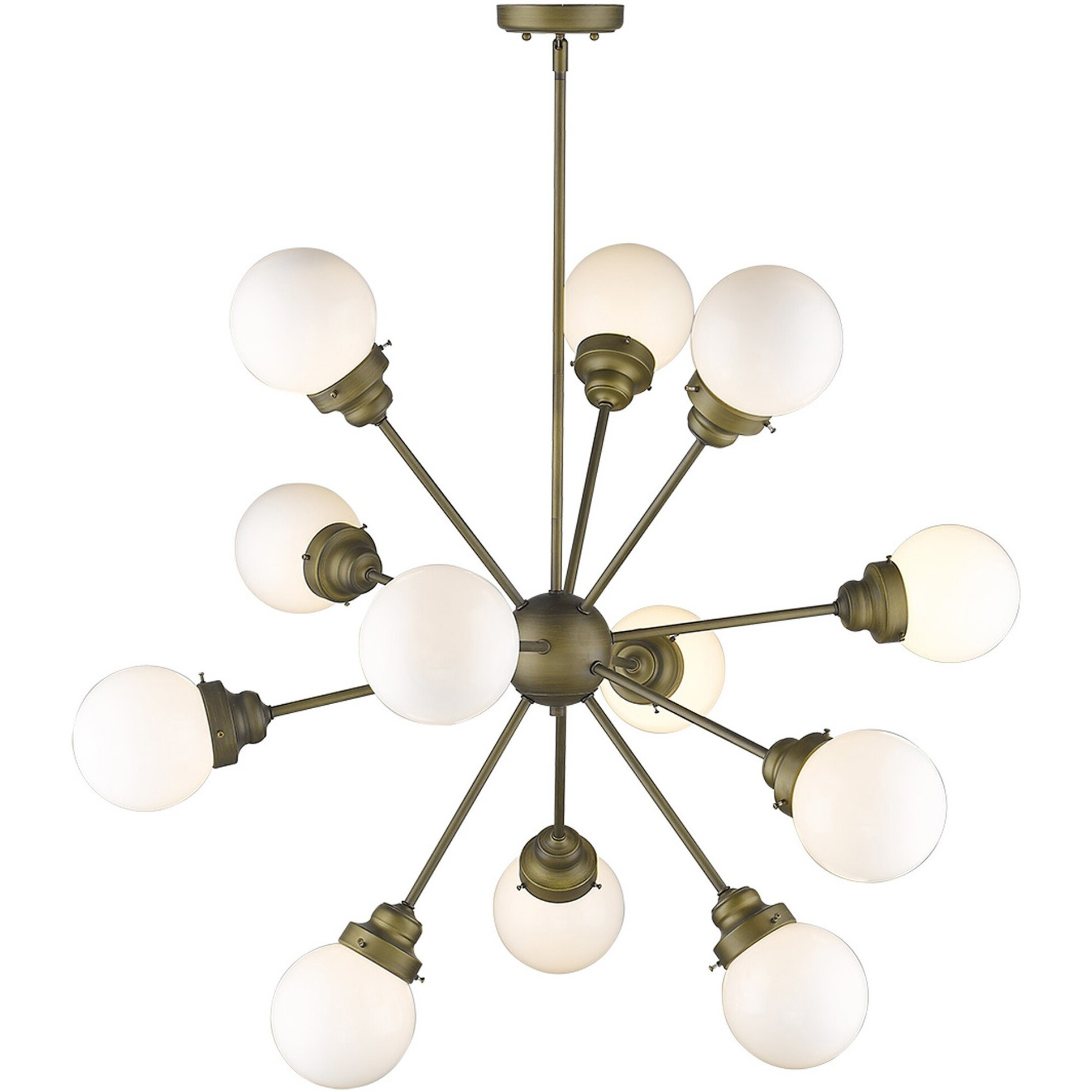 Portsmith 12-Light Raw Brass Chandelier
