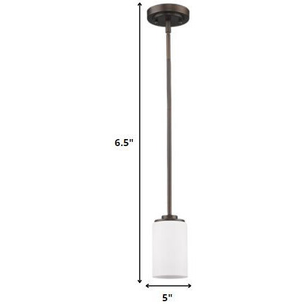 Bronze Frosted Glass Hanging Light