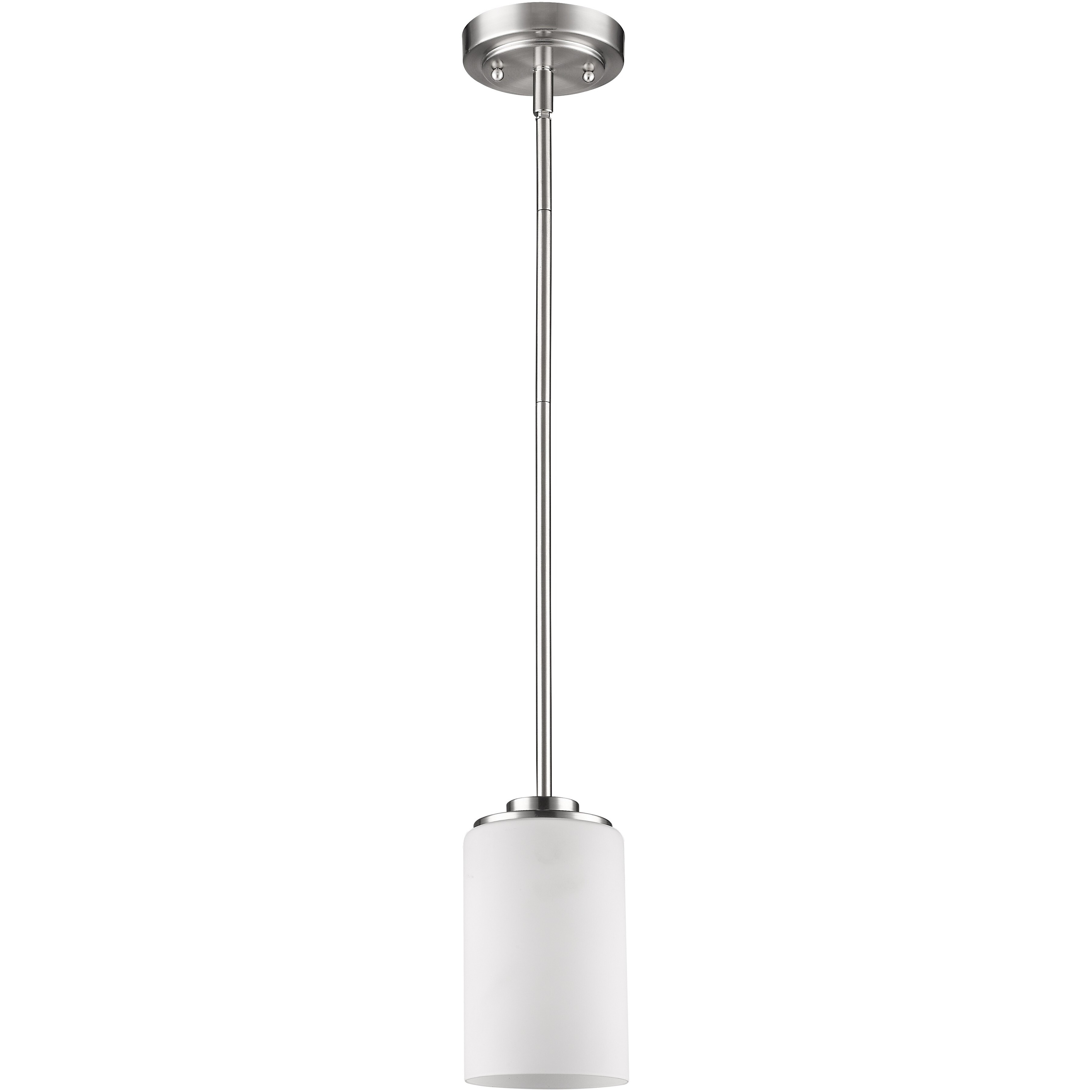 Silver Frosted Glass Hanging Light