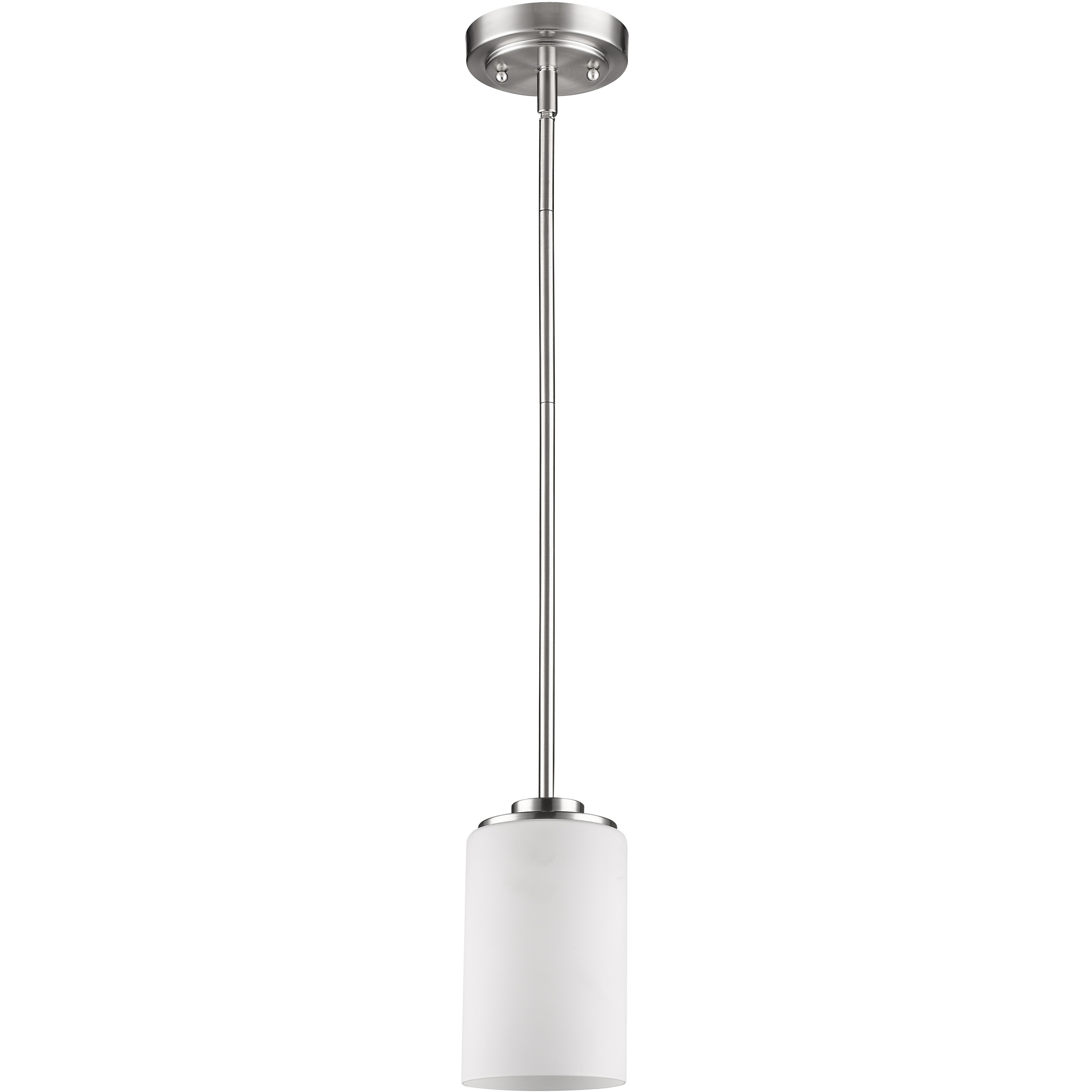Silver Frosted Glass Hanging Light