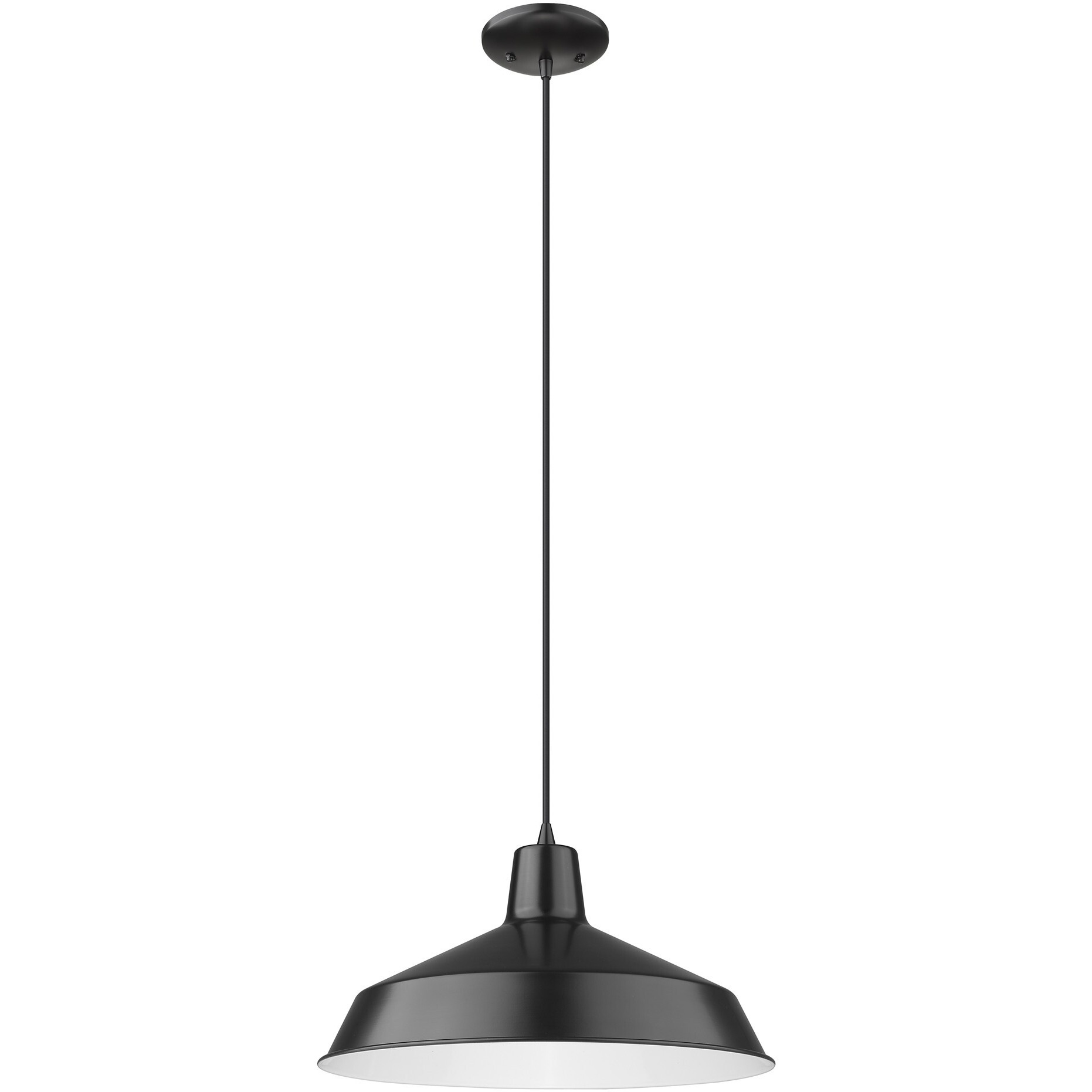 Industrial Matte Black Hanging Light