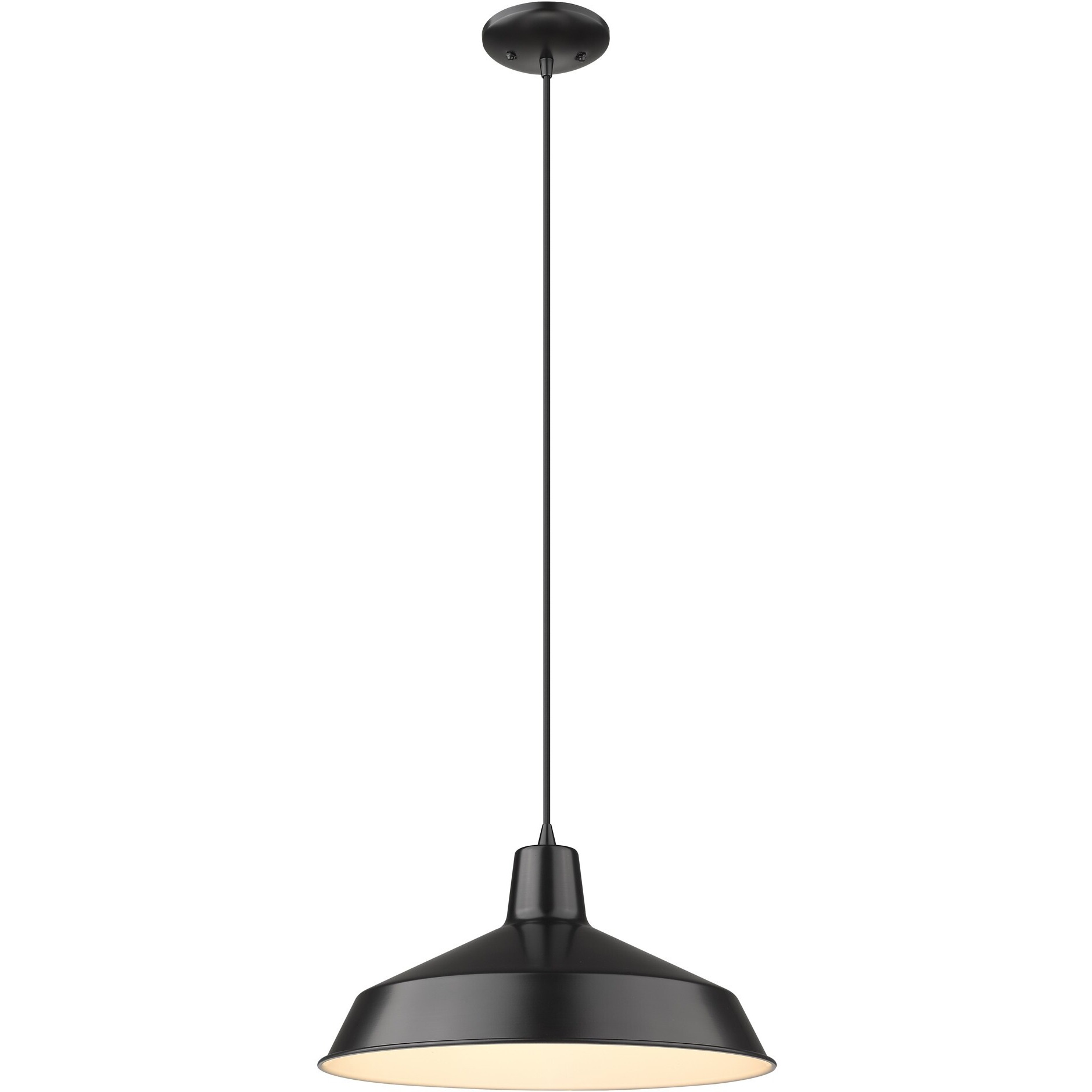 Industrial Matte Black Hanging Light